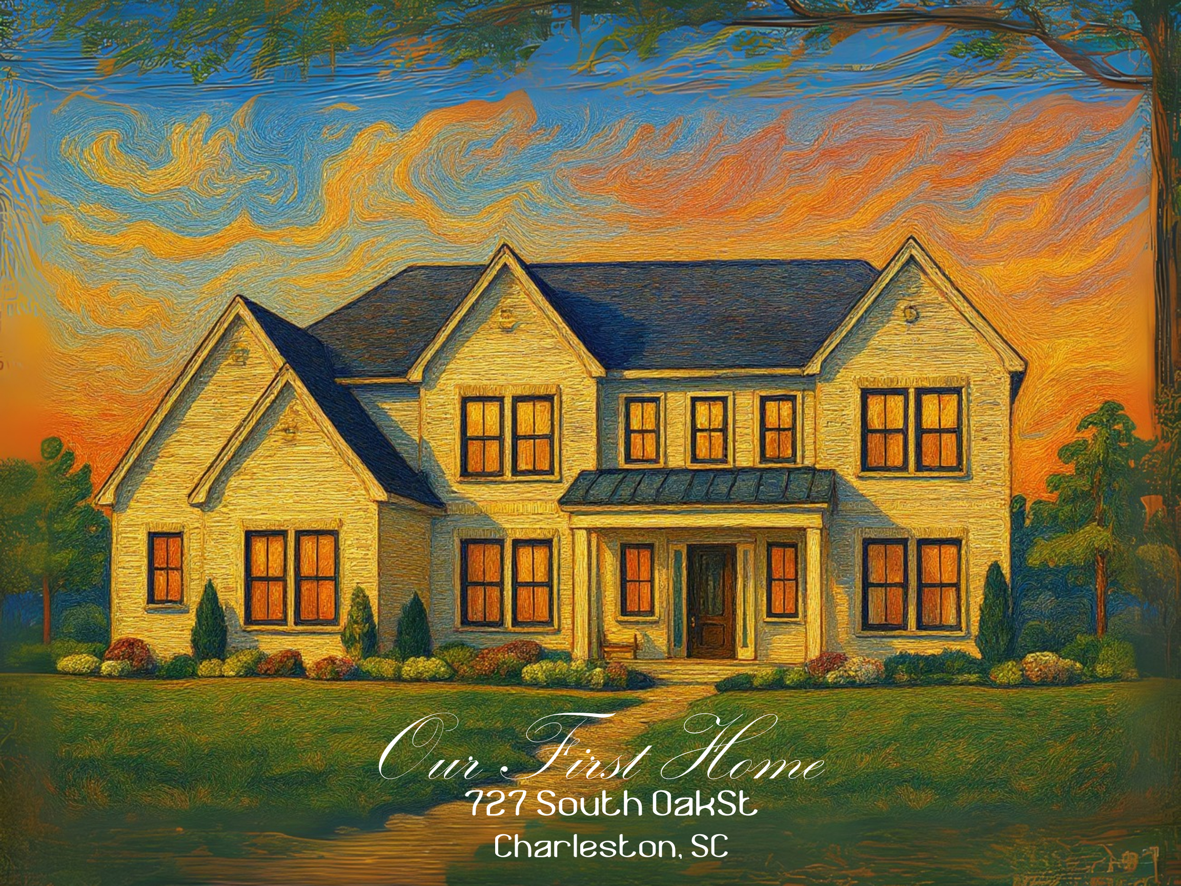 Personalized Canvas & Framed Digital Art - Style D