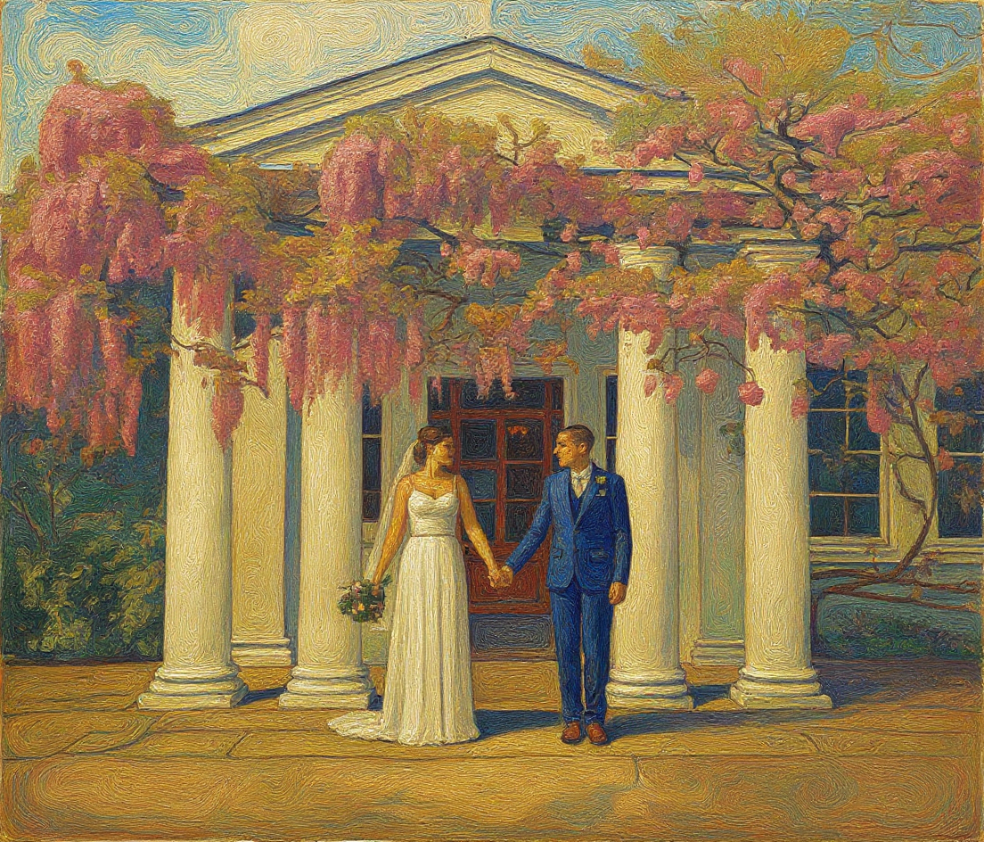 Personalized Wedding Portrait Digital Print - Style D