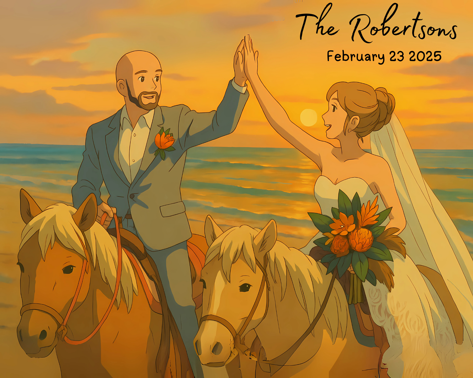 Personalized Couple/Family Portrait Digital Print - Style H