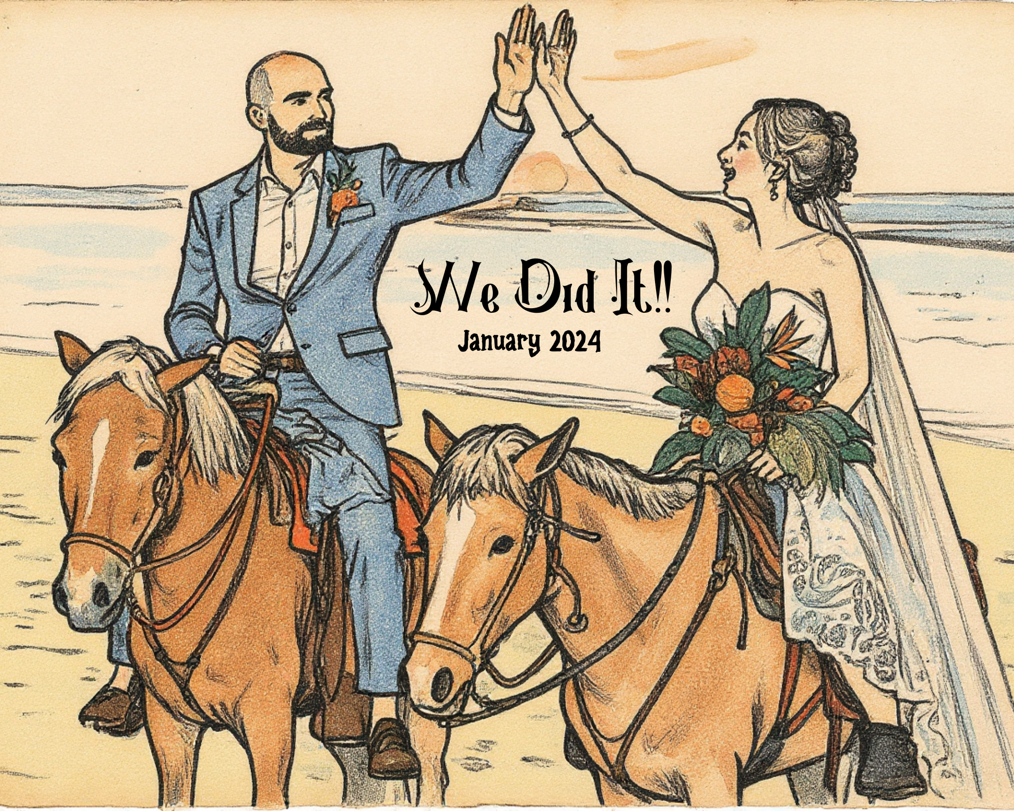 Personalized Couple/Family Portrait Digital Print - Style N