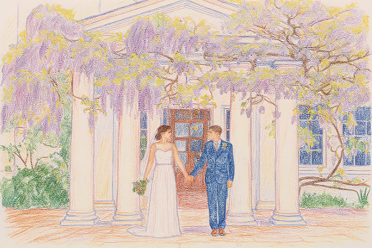 Personalized Wedding Portrait Digital Print - Style O