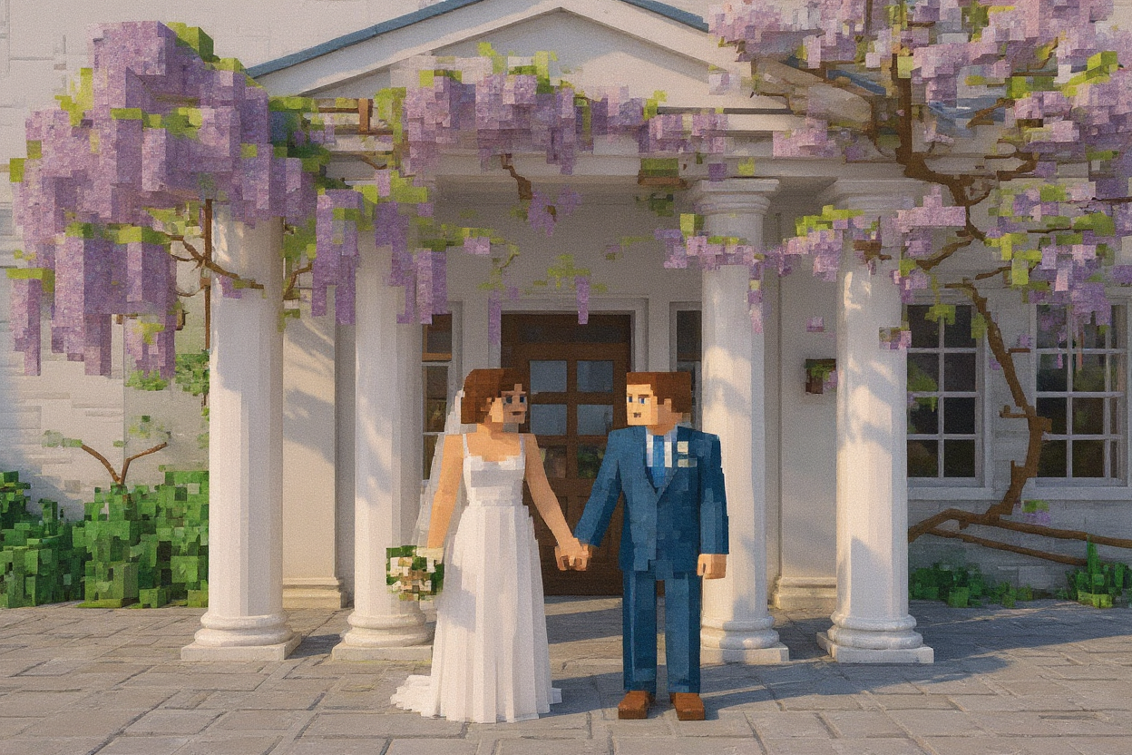 Personalized Wedding Portrait Digital Print - Style E