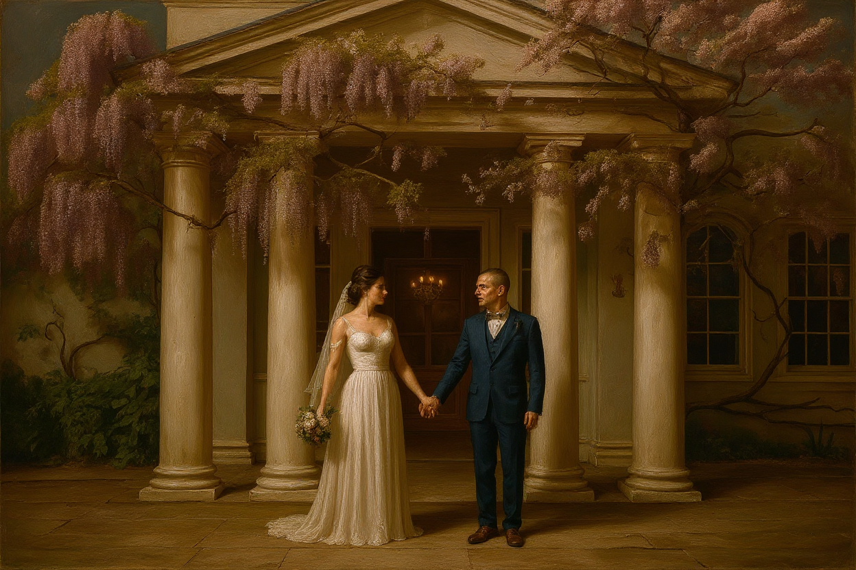 Personalized Wedding Portrait Digital Print - Style A