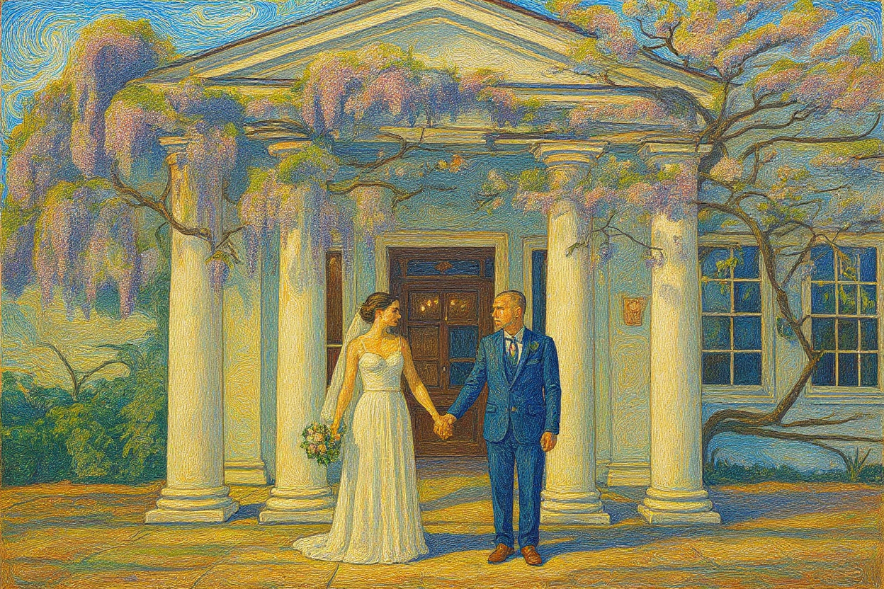 Personalized Wedding Portrait Digital Print - Style K