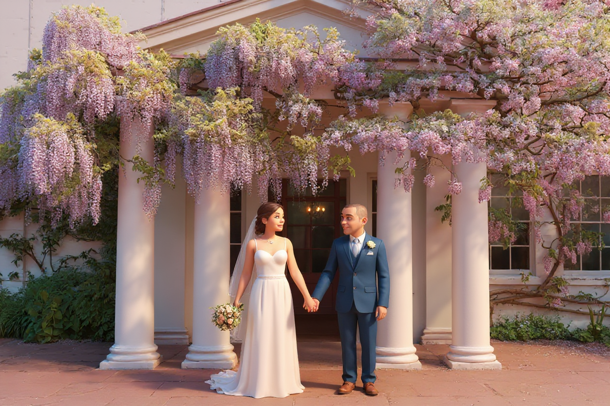 Personalized Wedding Portrait Digital Print - Style M