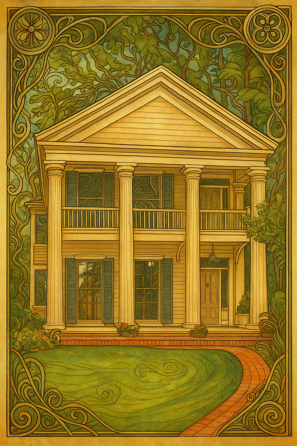 Personalized Wedding Portrait Digital Print - Style P