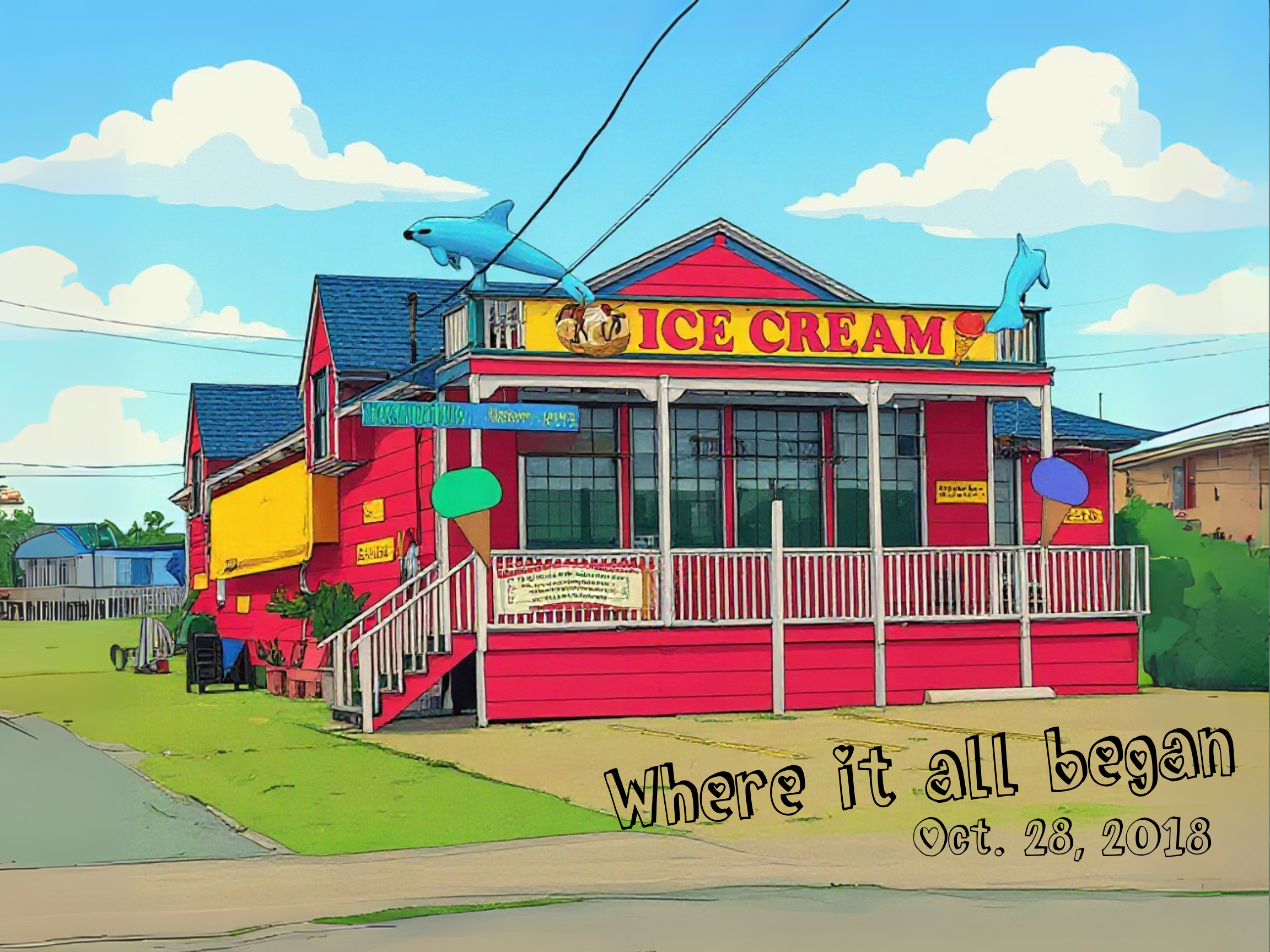 Personalized First Date/Anniversary Portrait Digital Print - Style H