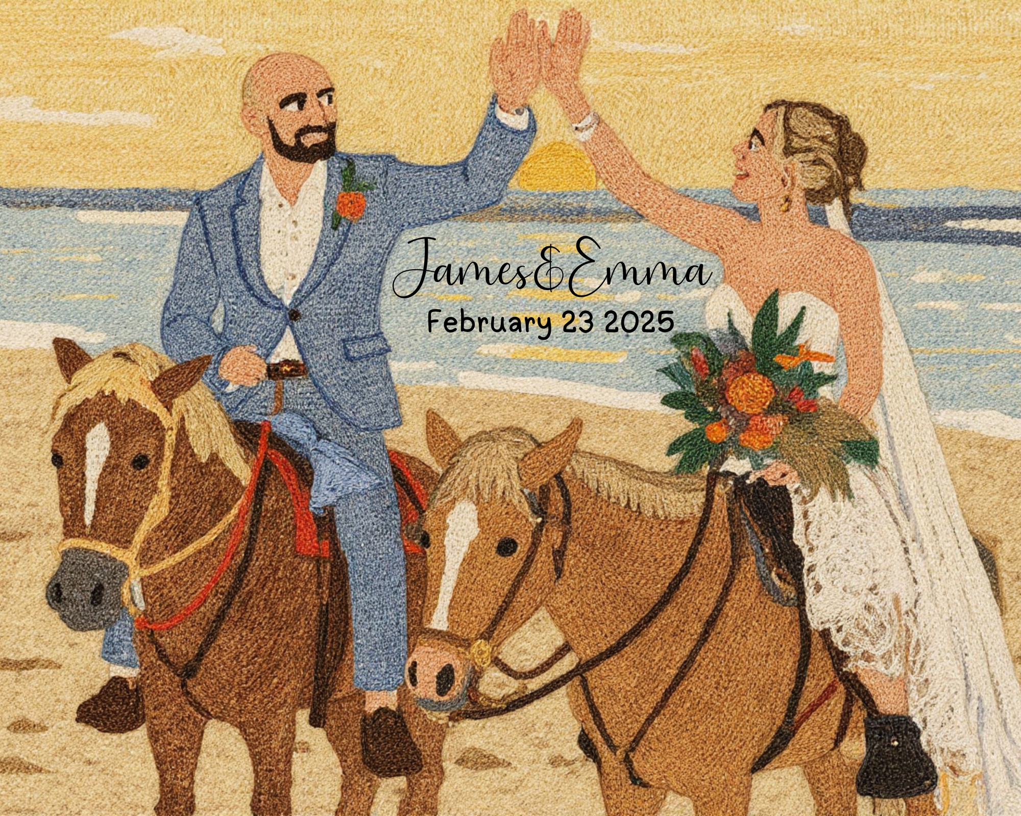 Personalized Couple/Family Portrait Digital Print - Style G