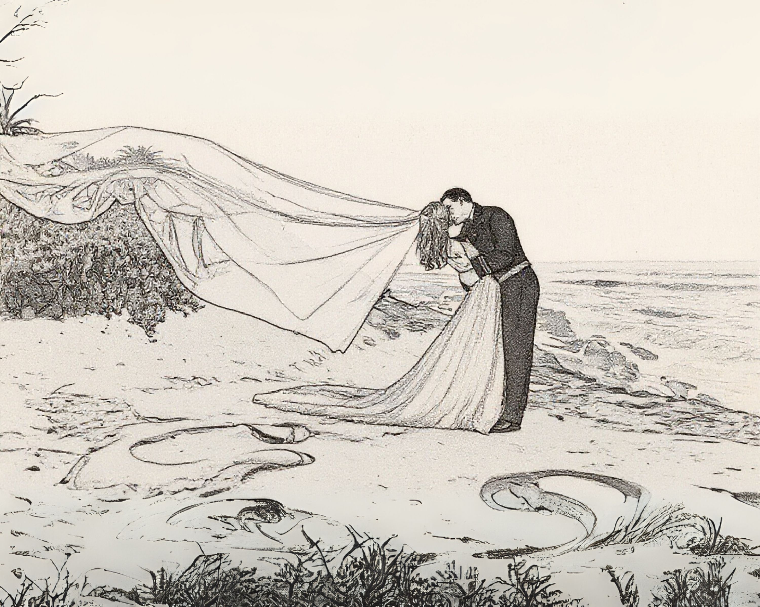 Personalized Couple/Family Portrait Digital Print - Style N