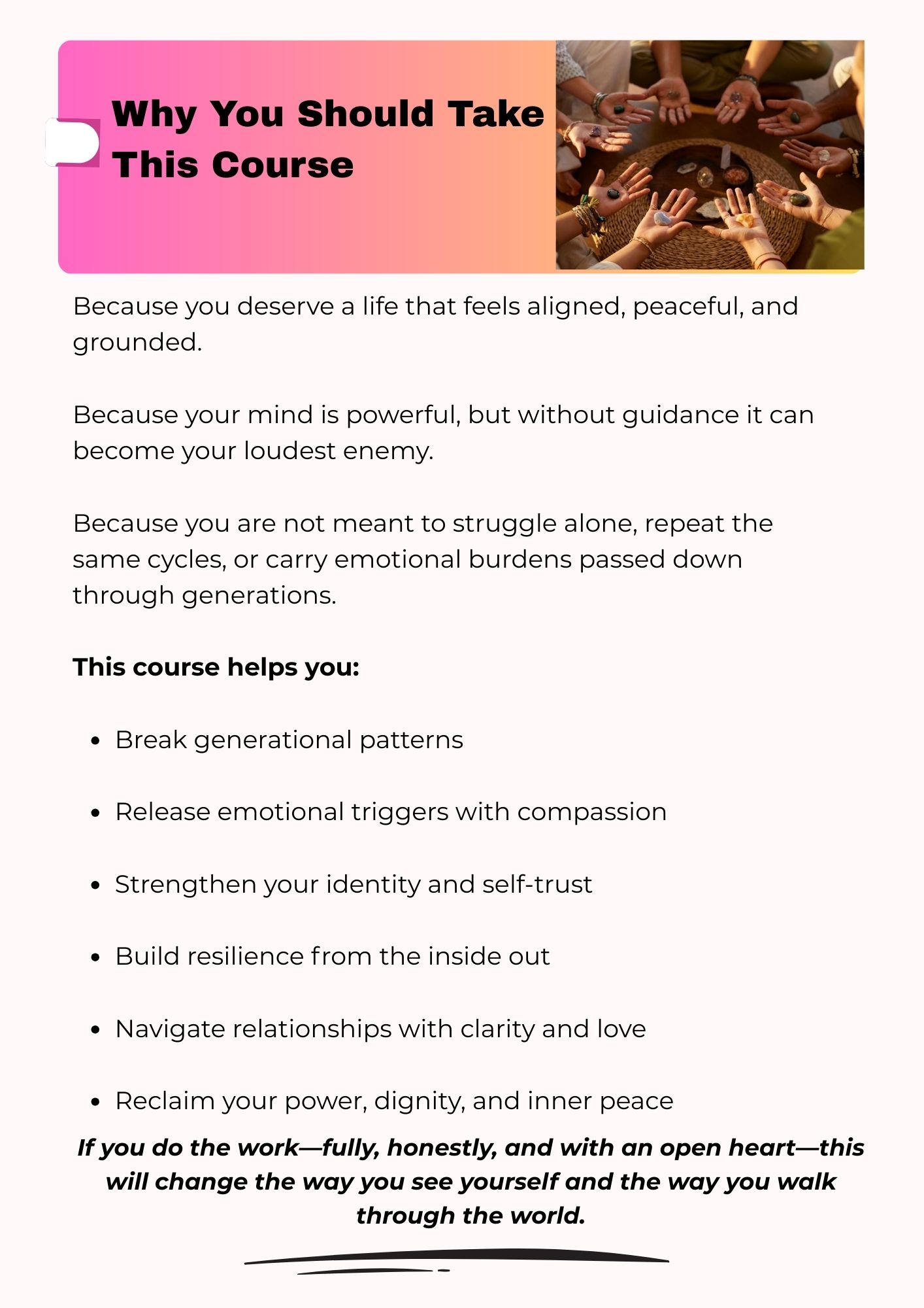 6-PHASE ONLINE COURSE SUMMARY