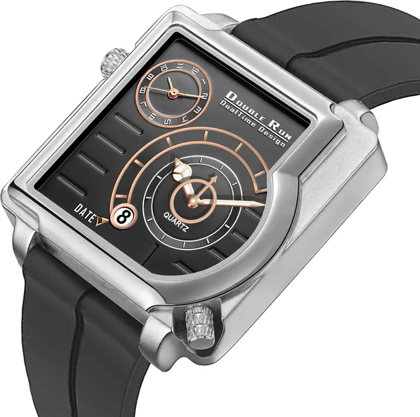 Double Run Rectangular Quartz Watch