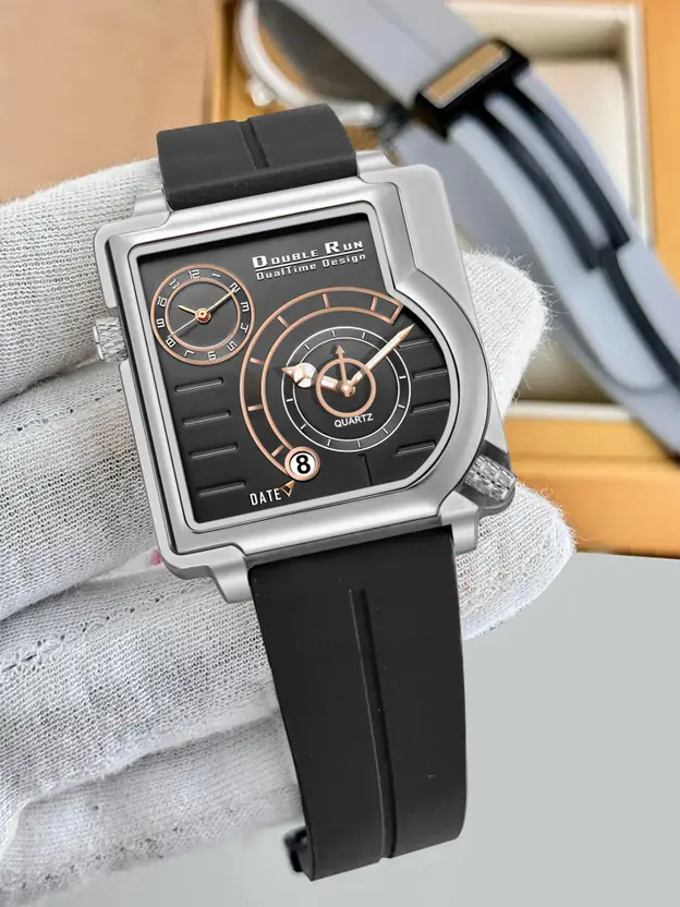 Double Run Rectangular Quartz Watch