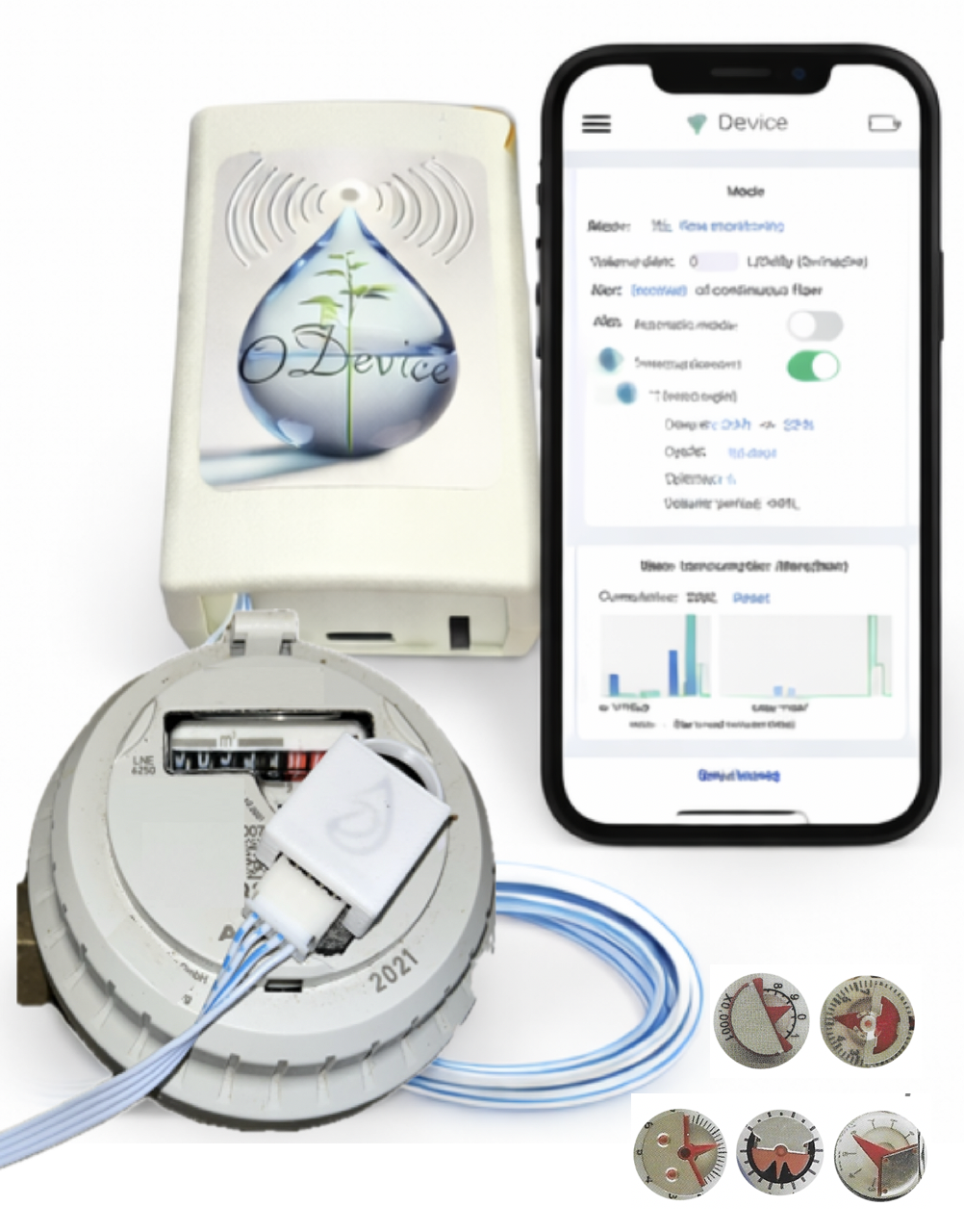 Kit connecté pour compteur d’eau disque métallique  (choix des versions)