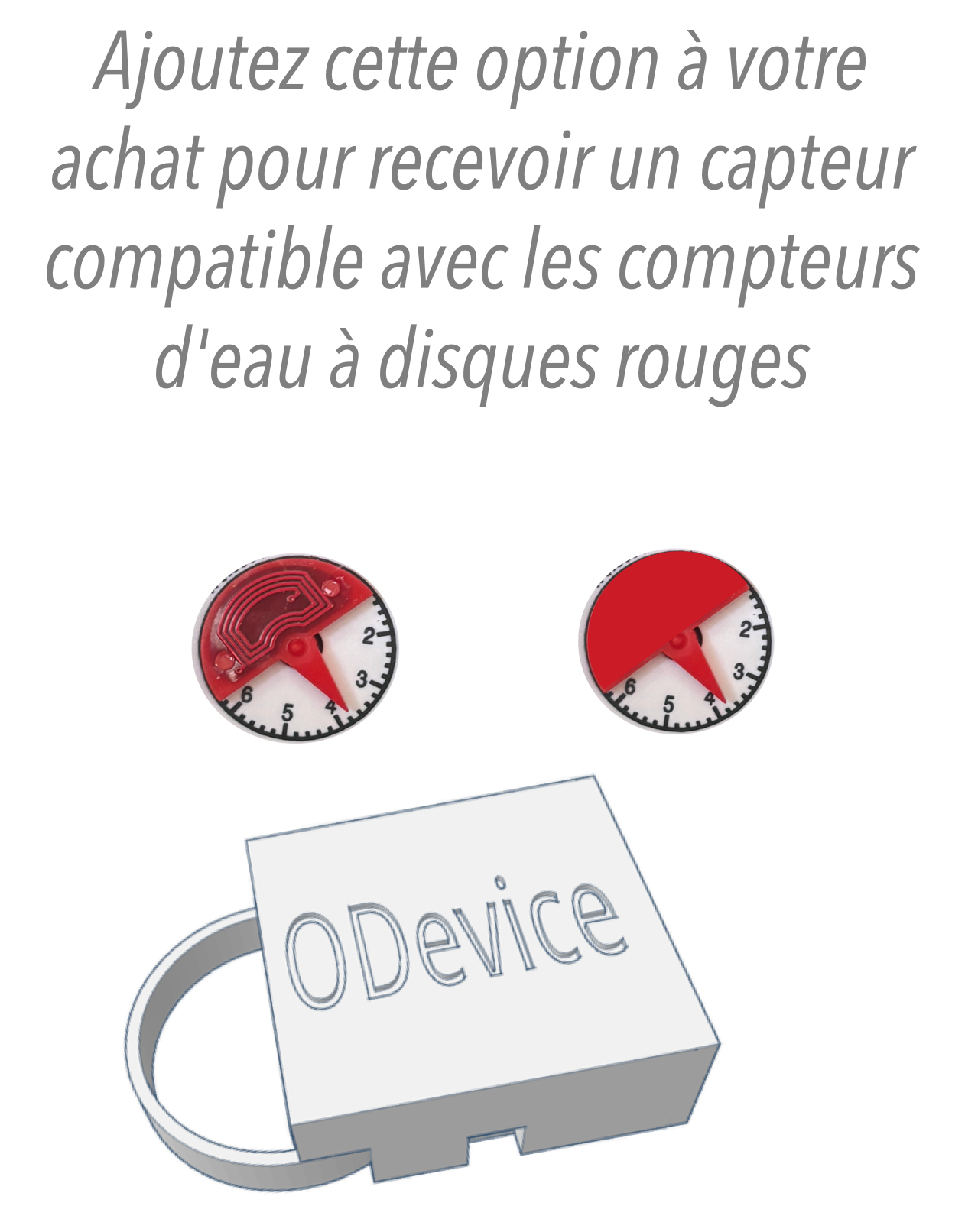 Option : capteur spécifique  pour Compteur eau