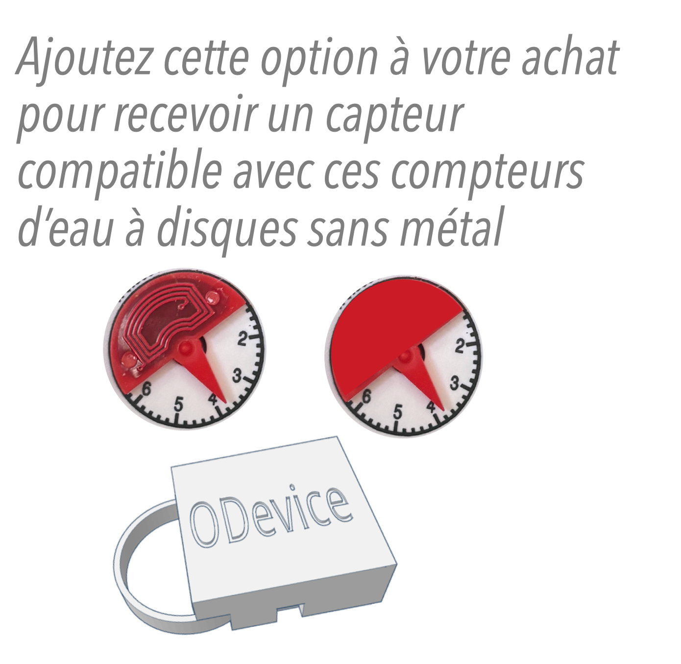 Option : capteur spécifique  pour Compteur eau