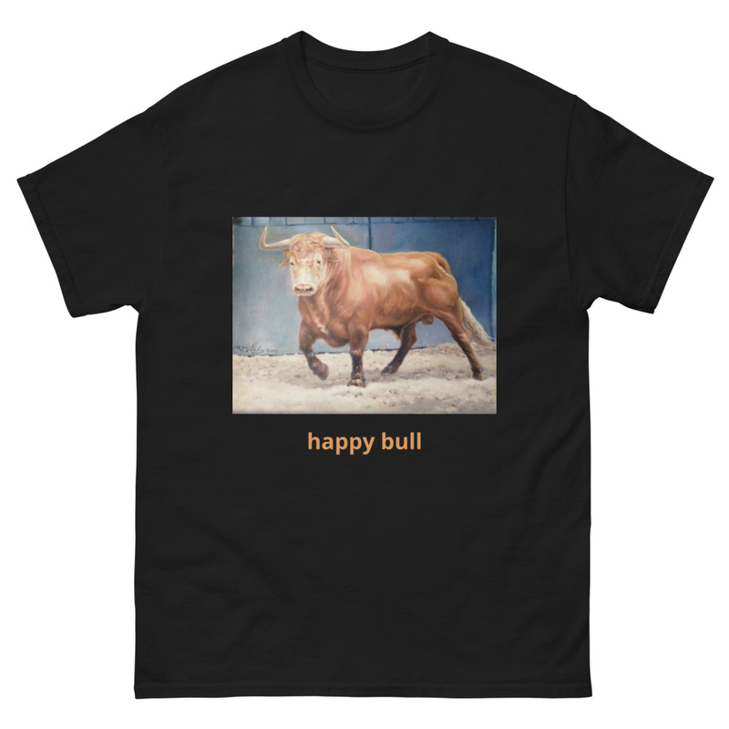 Unisex Classic Tee | Gildan 5000 "happy bull"