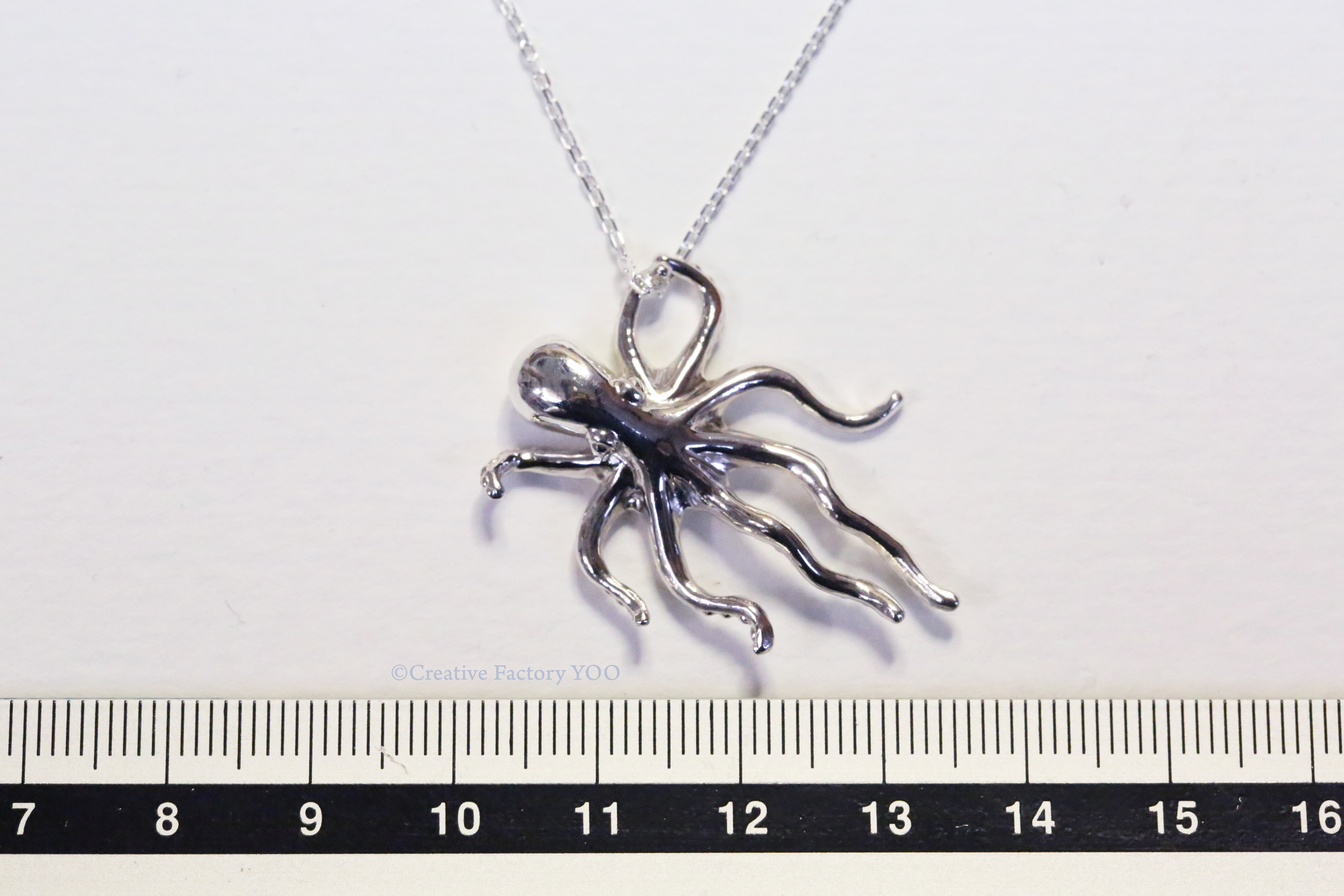 Southern White Spotted Octopus Necklace with Chain