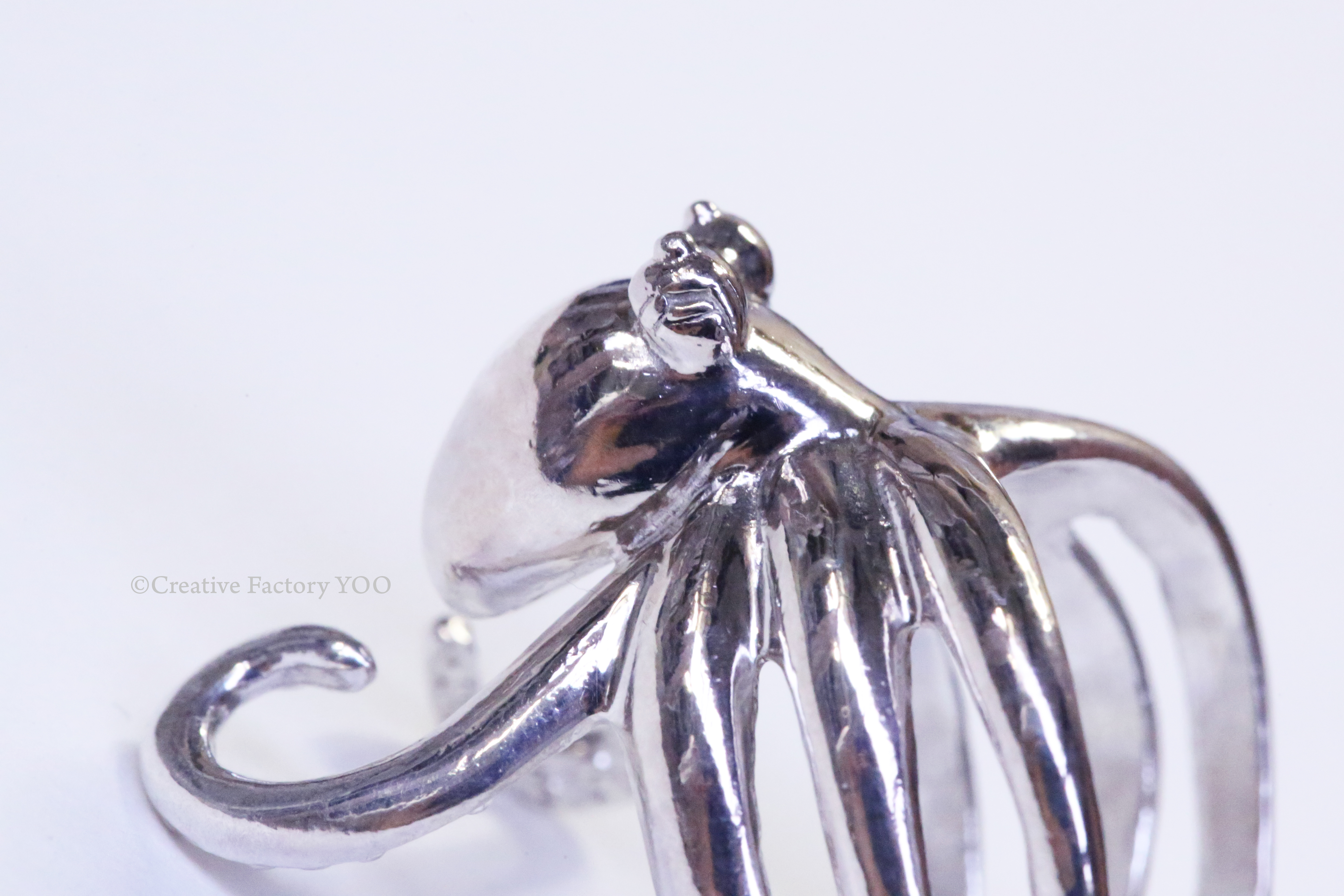 Cocconut Octopus Silver Ring