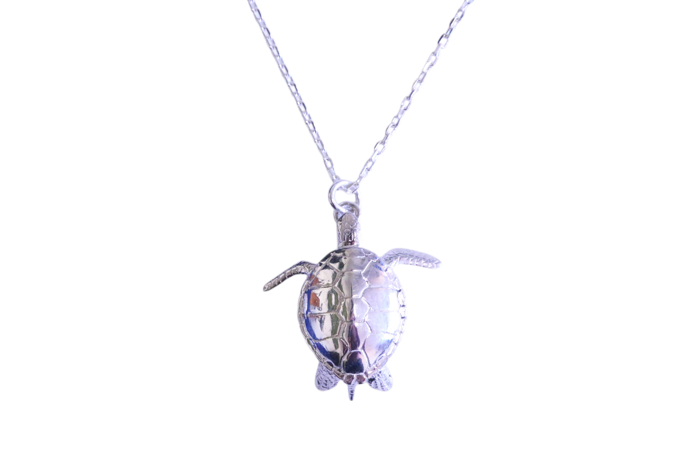 Green Sea Turtle Pendant with Chain