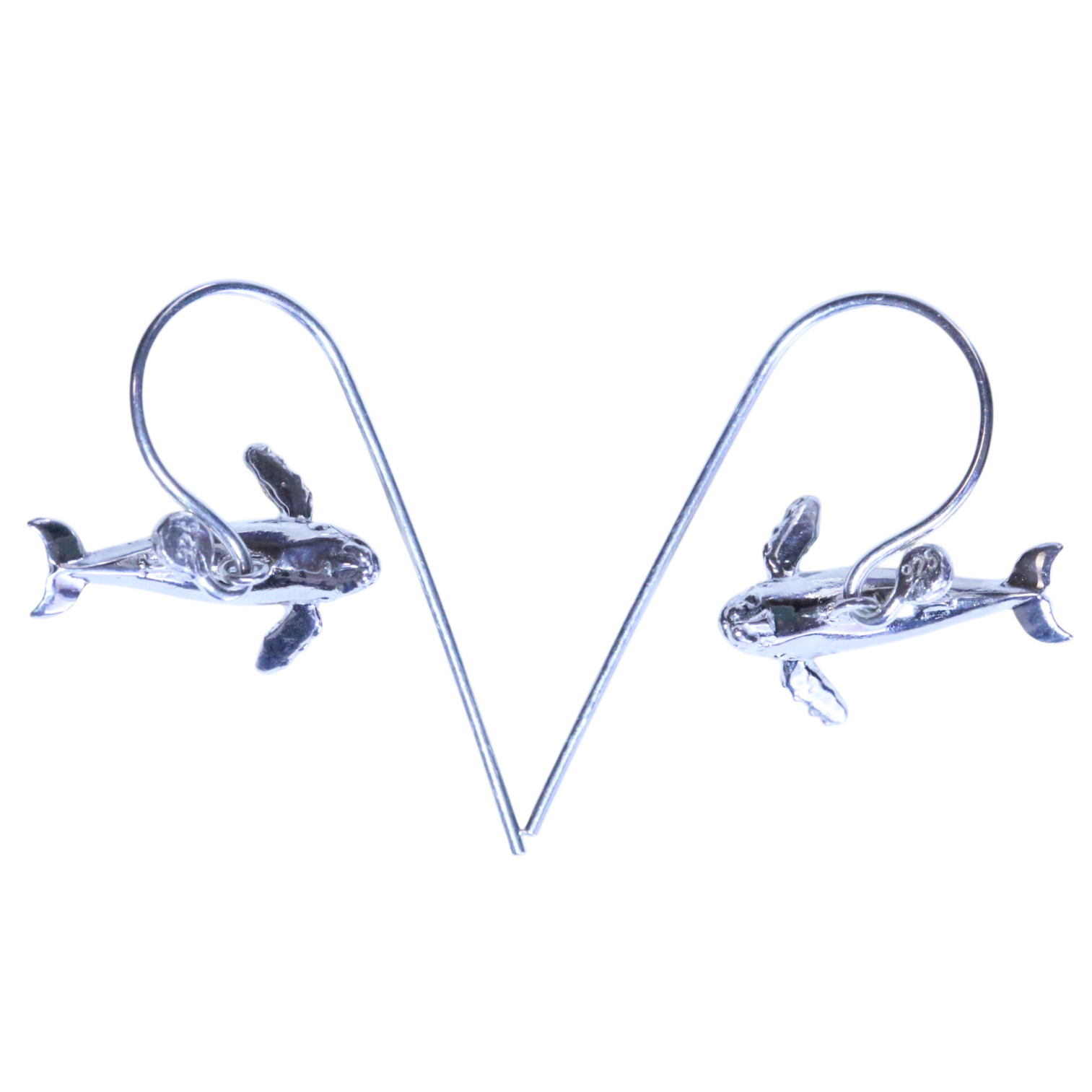 Mini Humpback Whale Earrings