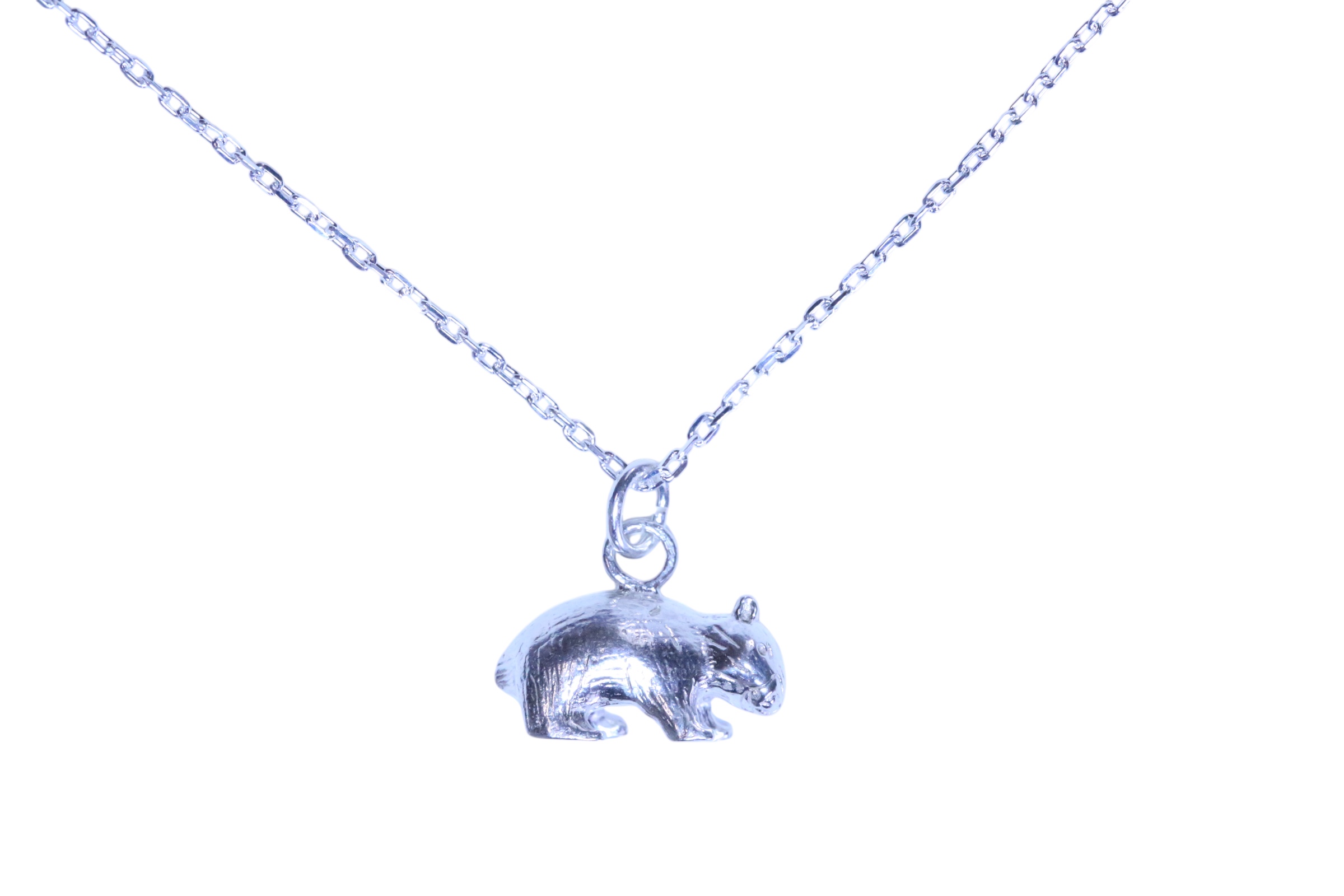 Common Wombat Pendant with Chain