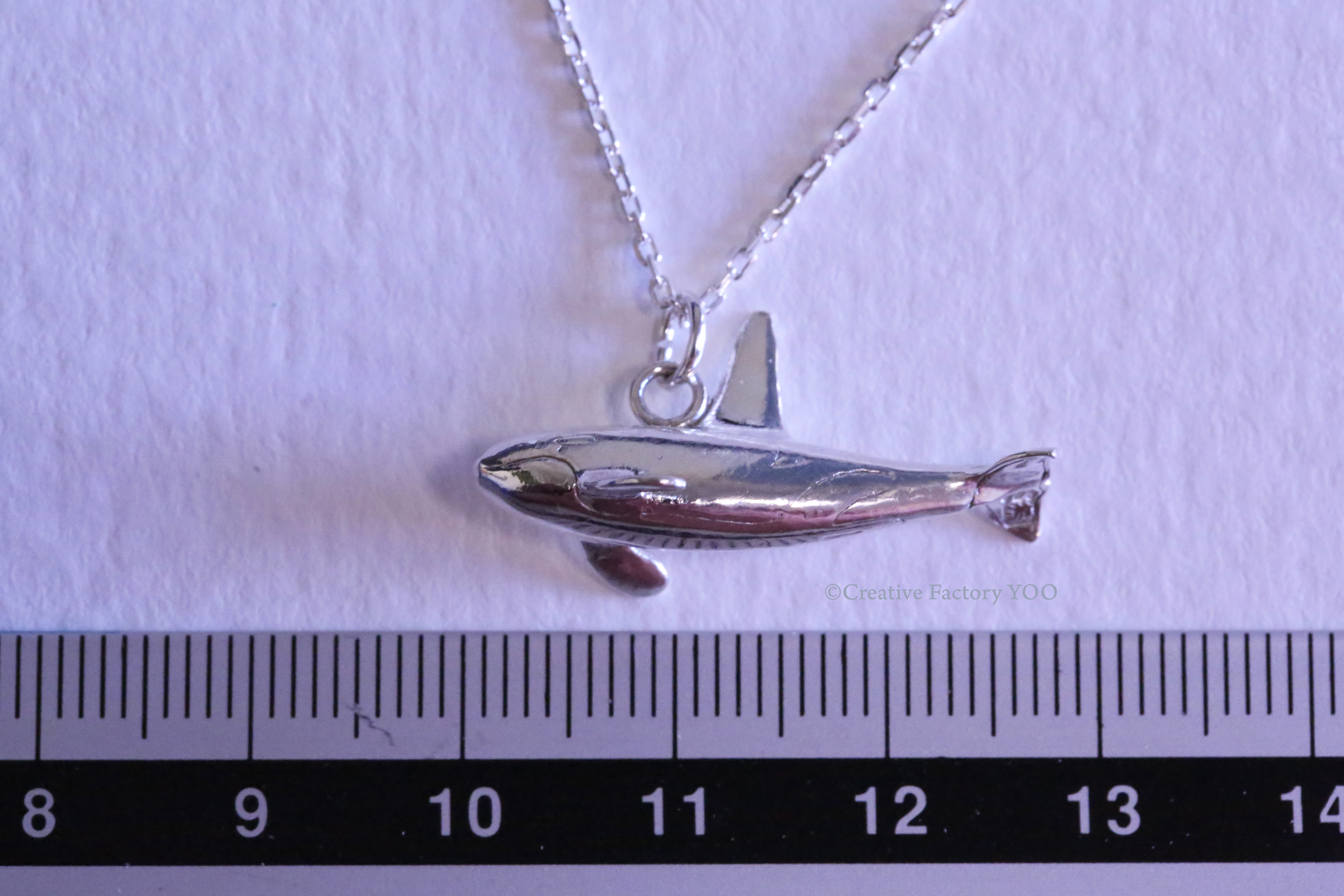 Orca / Killer Whale (Straight Shape) Pendant with Chain