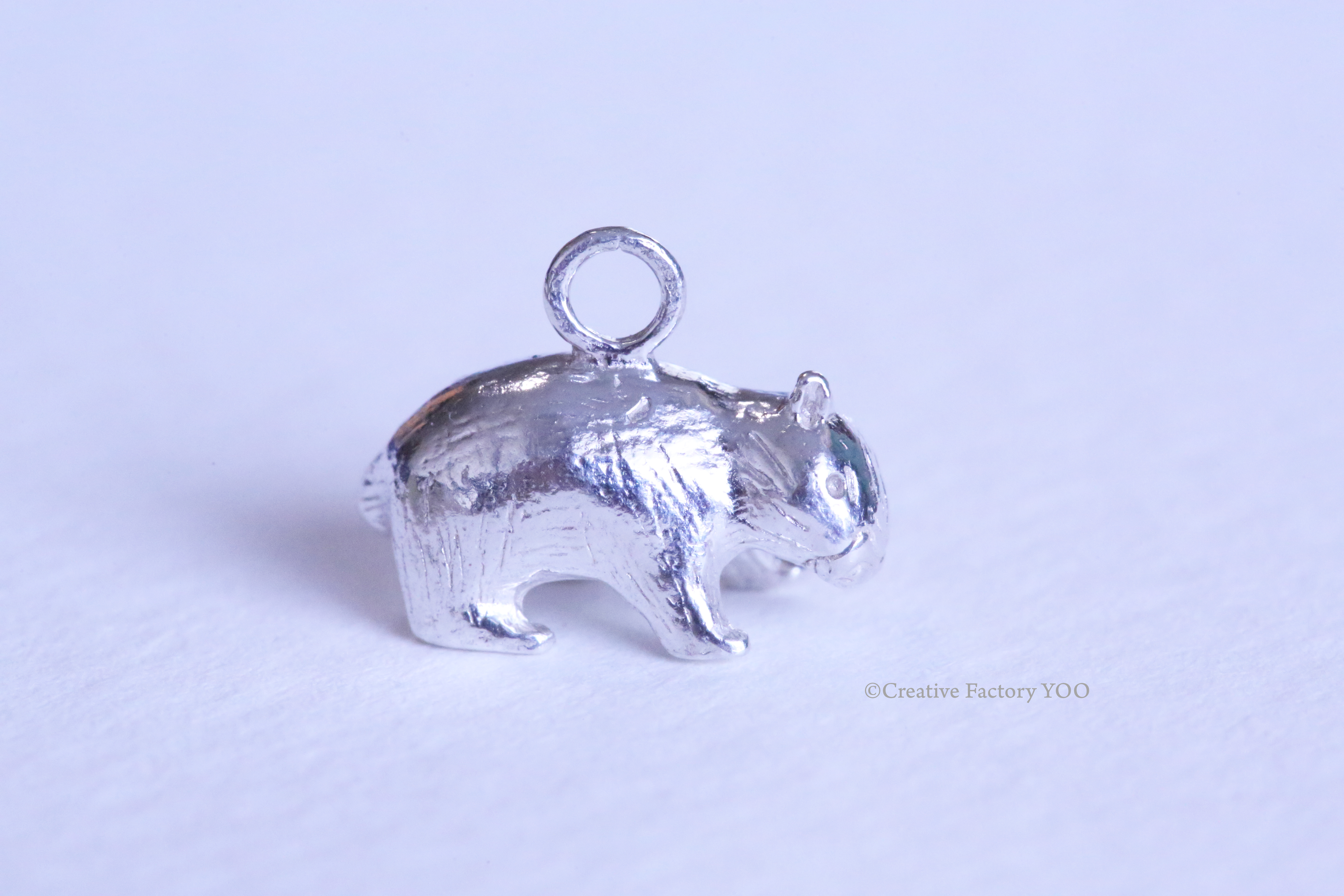 Common Wombat Pendant with Chain