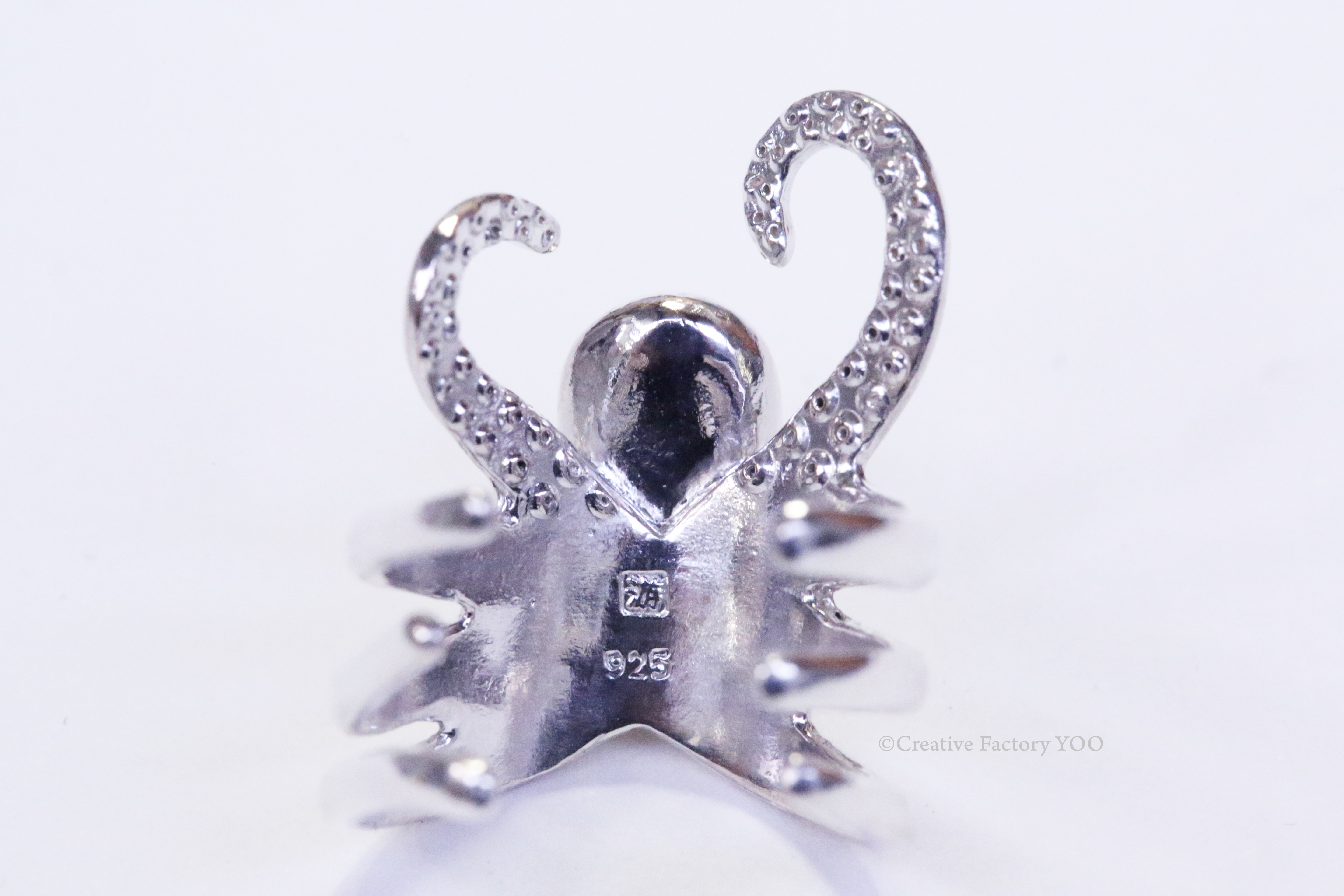Cocconut Octopus Silver Ring