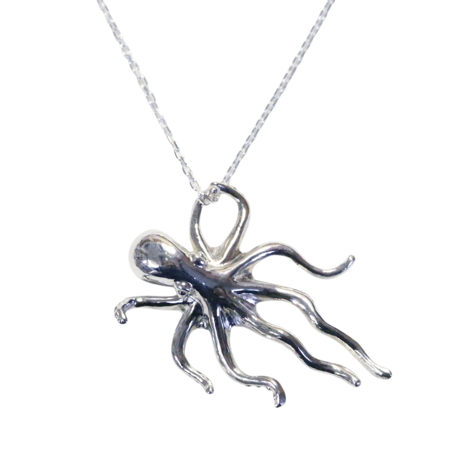 Southern White Spotted Octopus Necklace with Chain