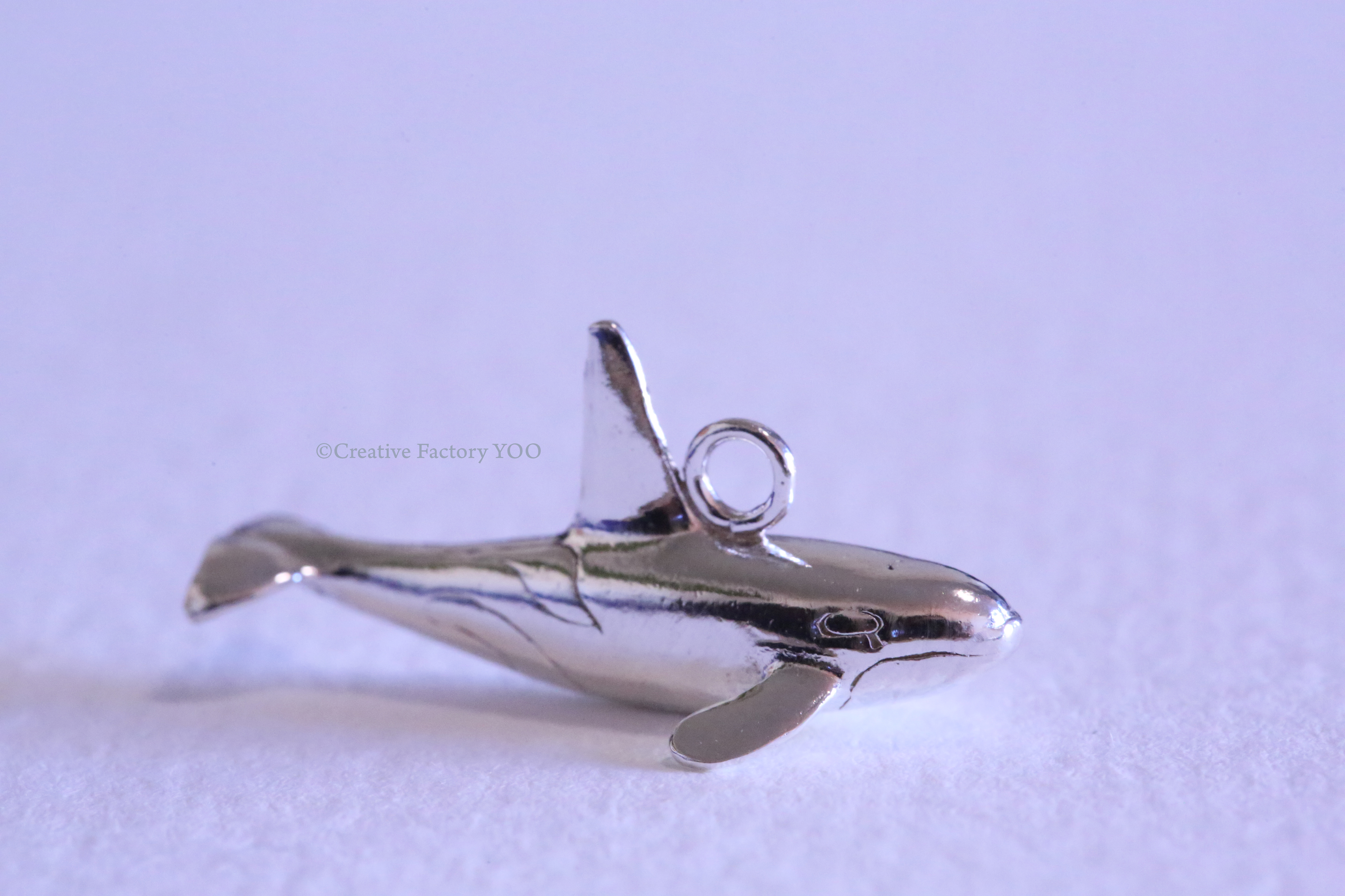 Orca / Killer Whale (Straight Shape) Pendant with Chain