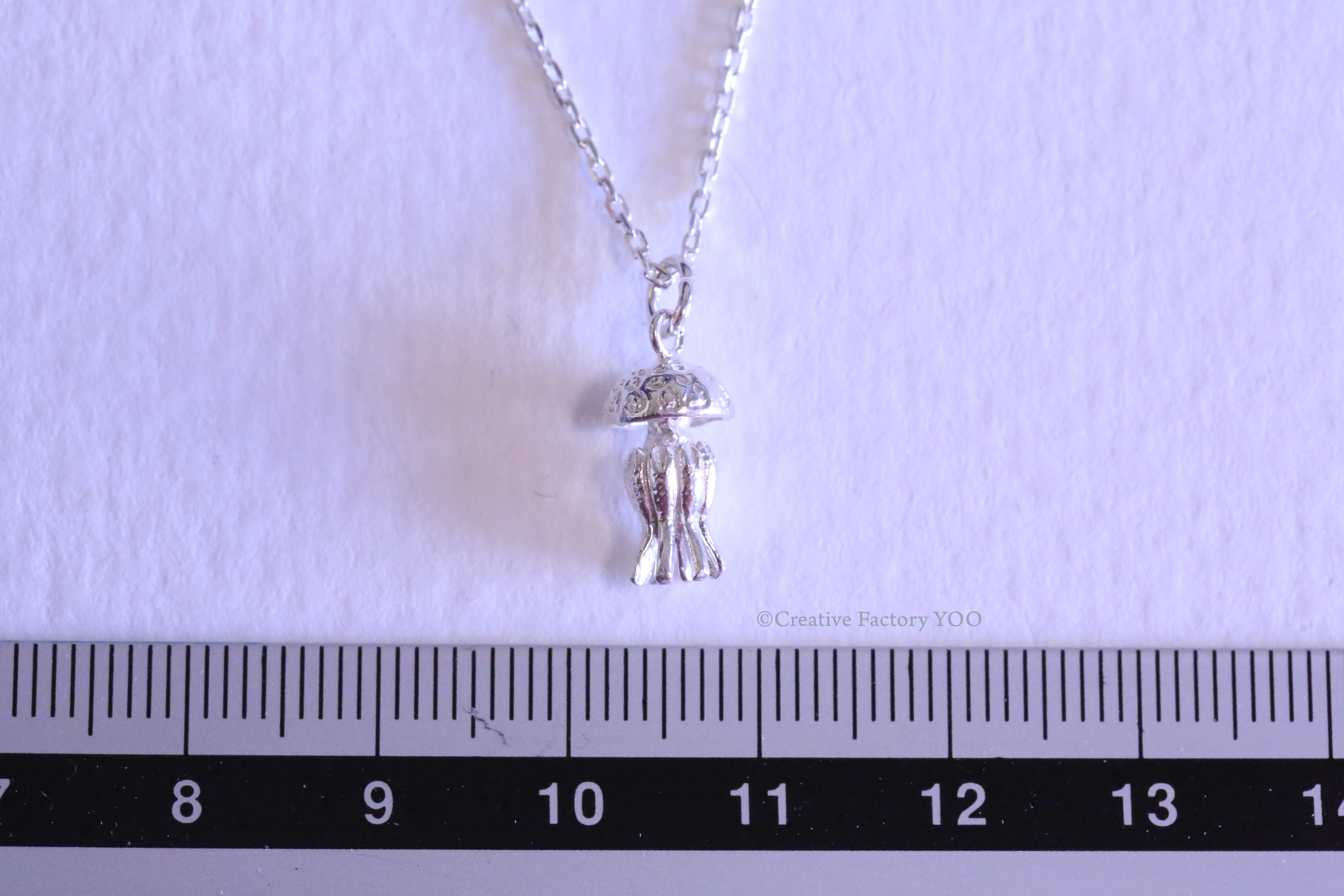Spotted Jellyfish Pendant with Chain