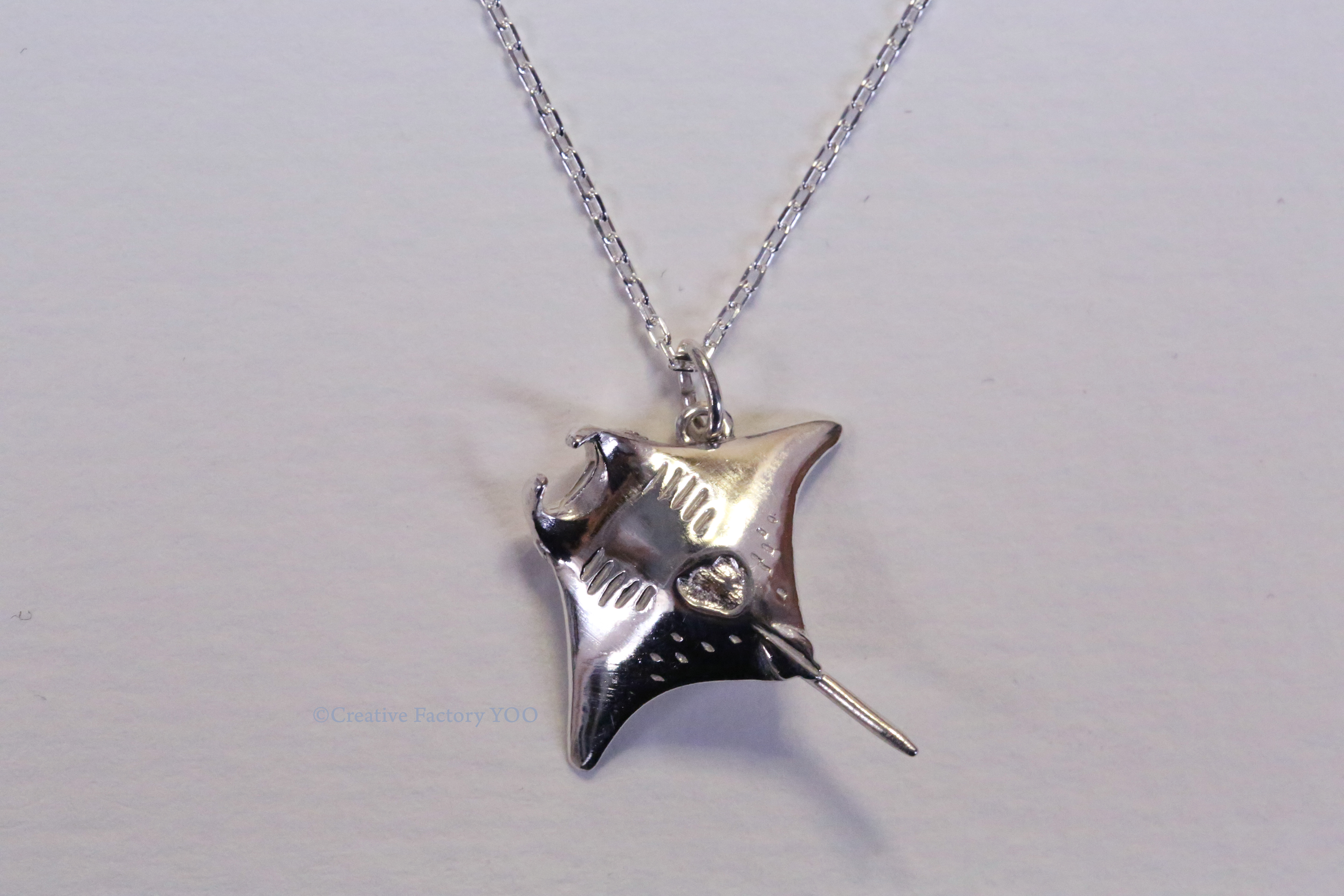 Manta Ray Pendant with Chain
