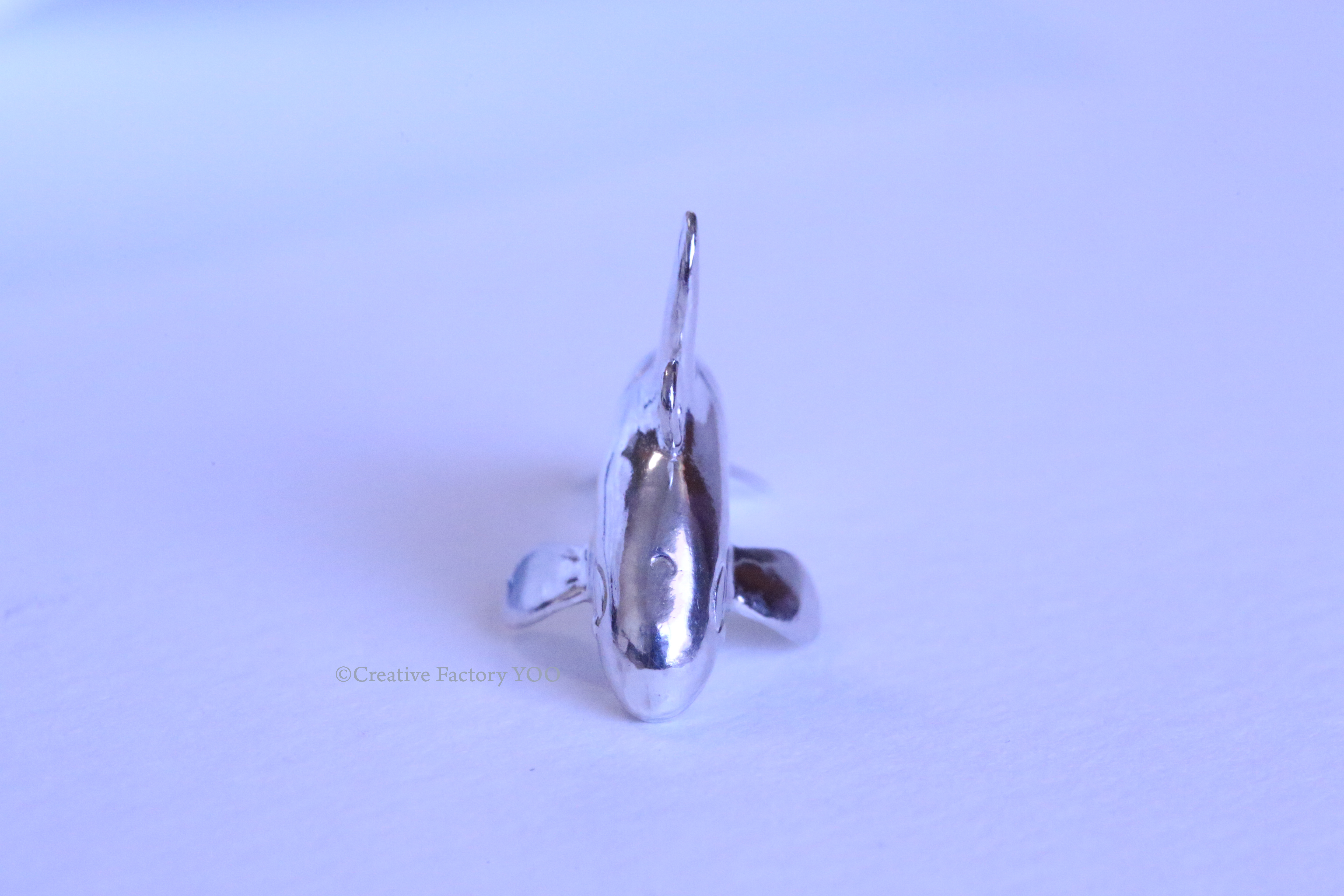  Orca / Killer Whale (Jumping Shape) Pendant with Chain