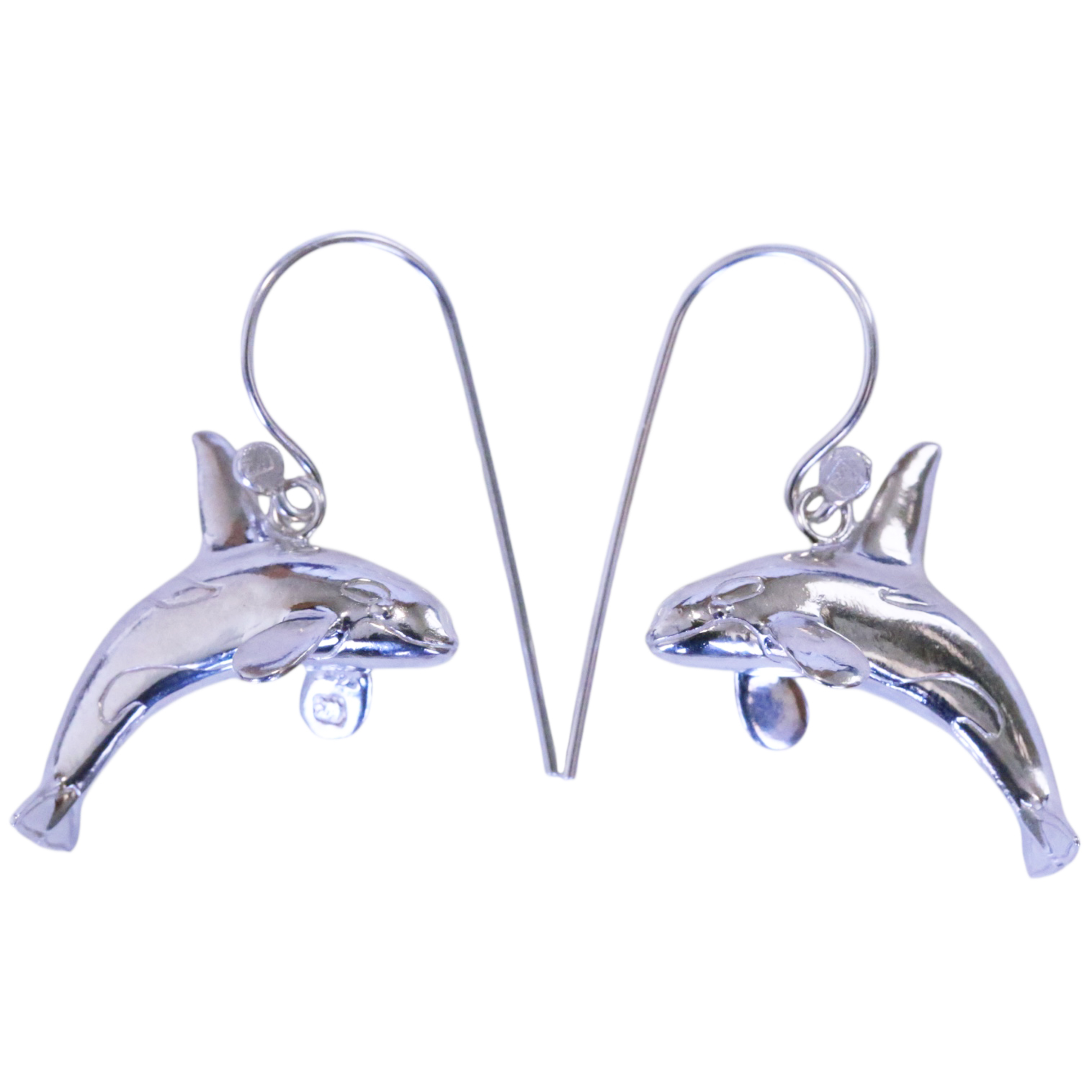 Orca / Killer Whale (Jumping Shape) Earrings