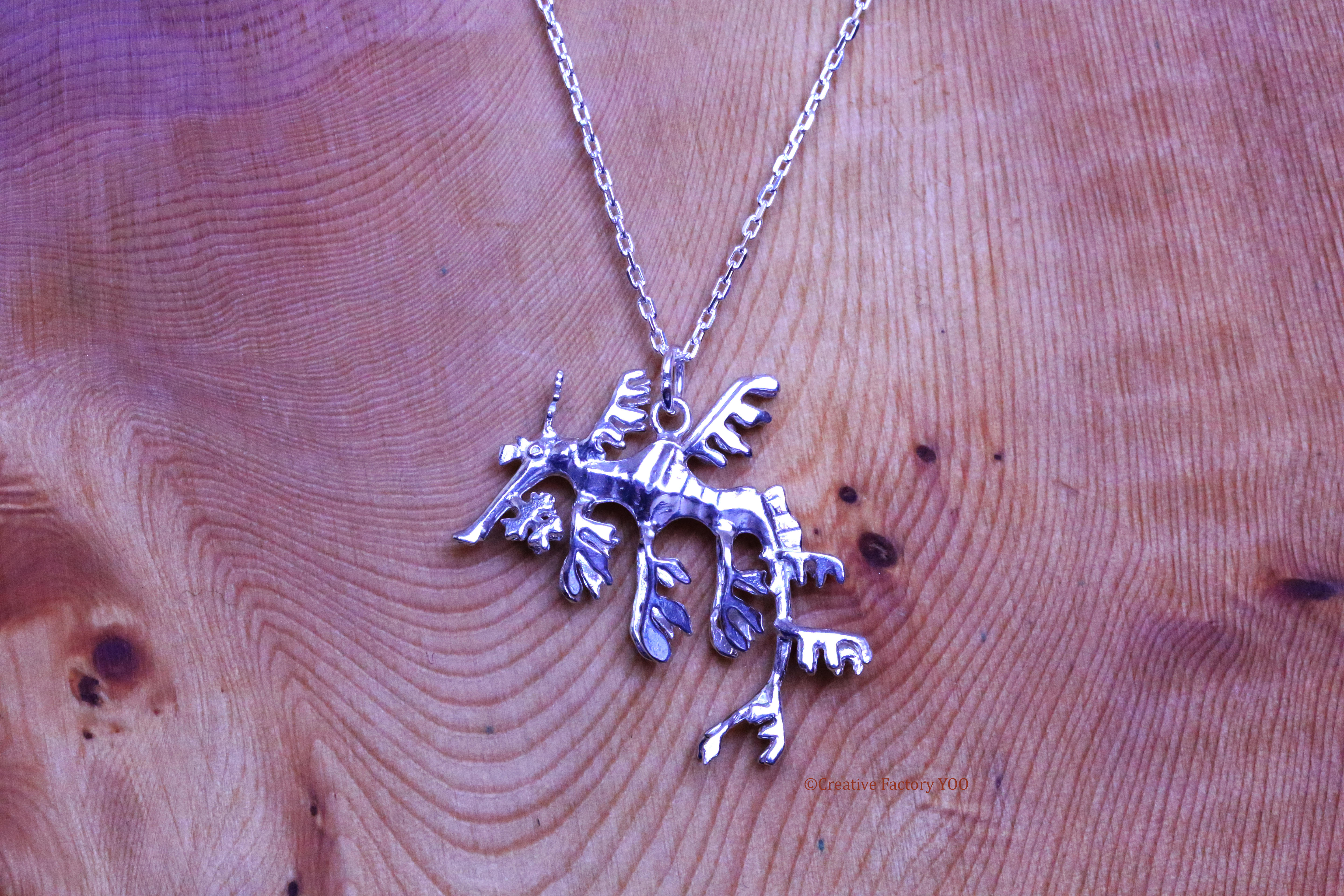 Leafy Seadragon Pendant with Chain