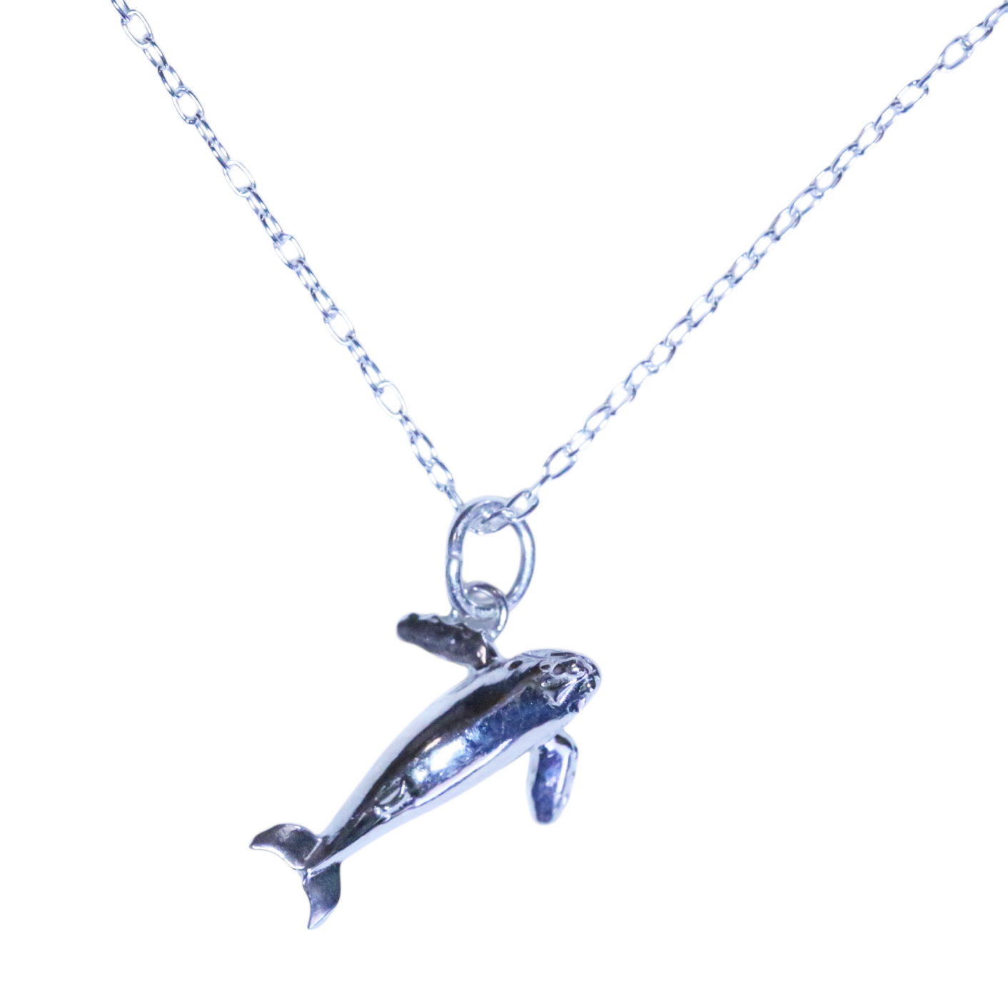  Mini Humpback Whale Pendant with Chain
