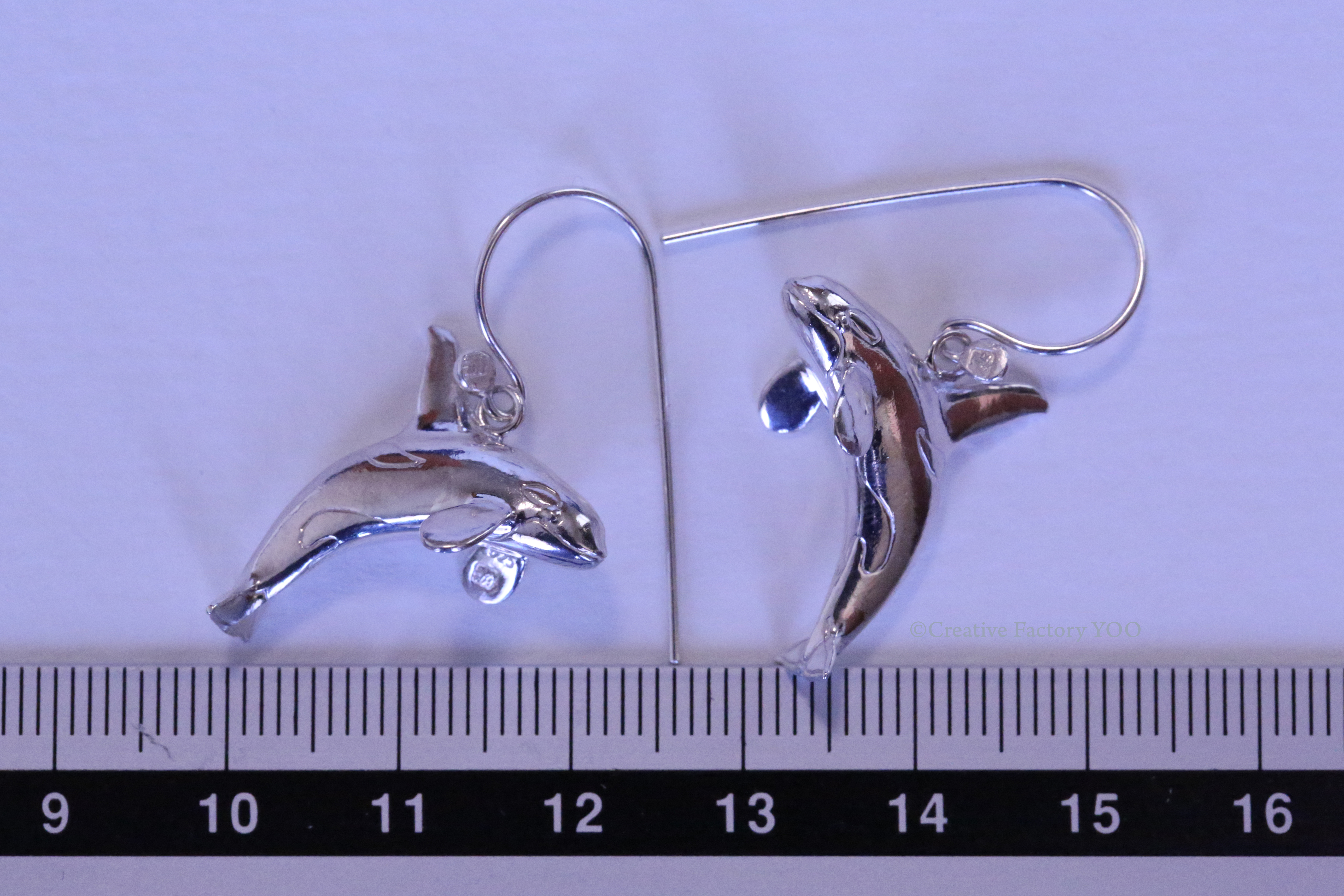 Orca / Killer Whale (Jumping Shape) Earrings
