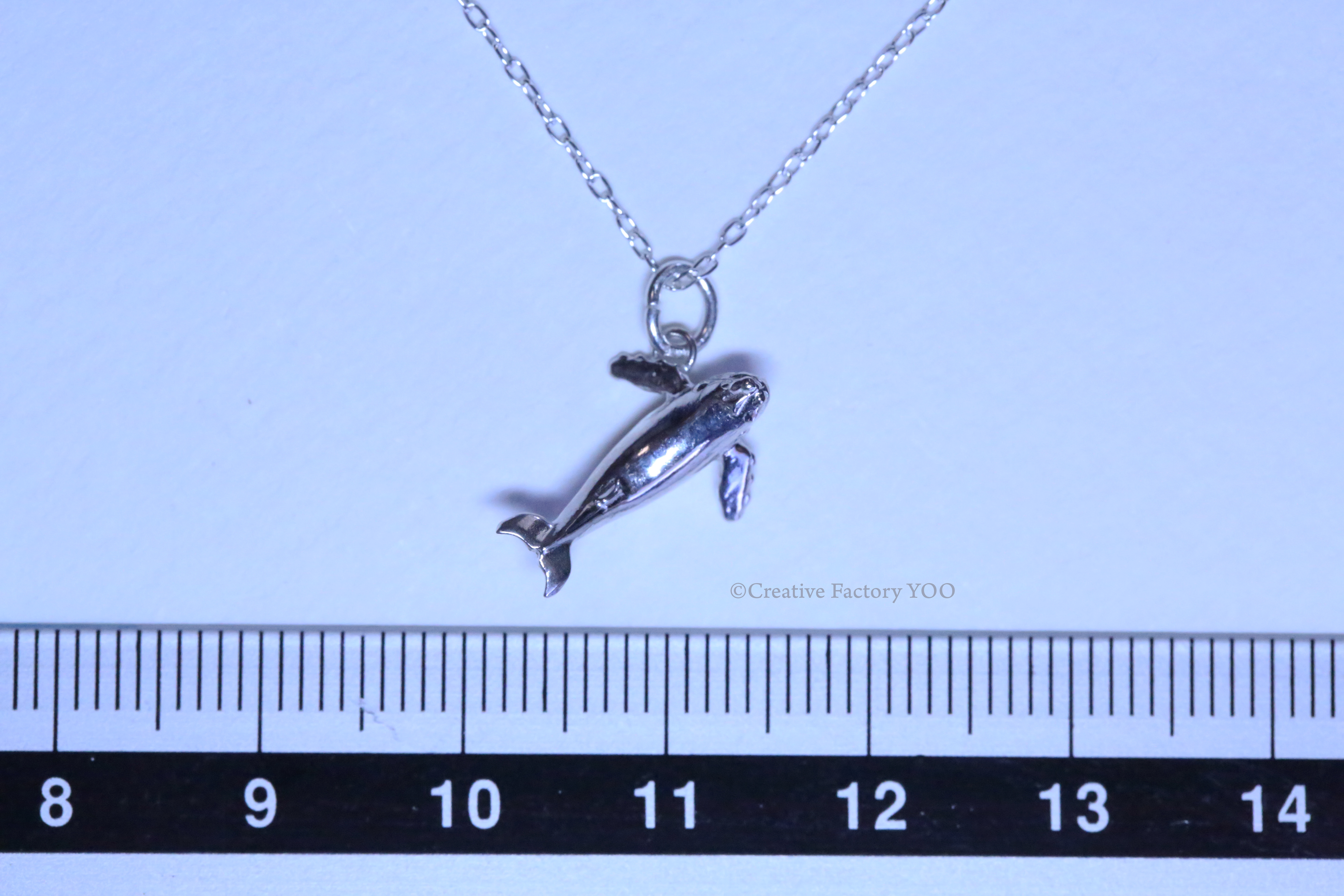  Mini Humpback Whale Pendant with Chain