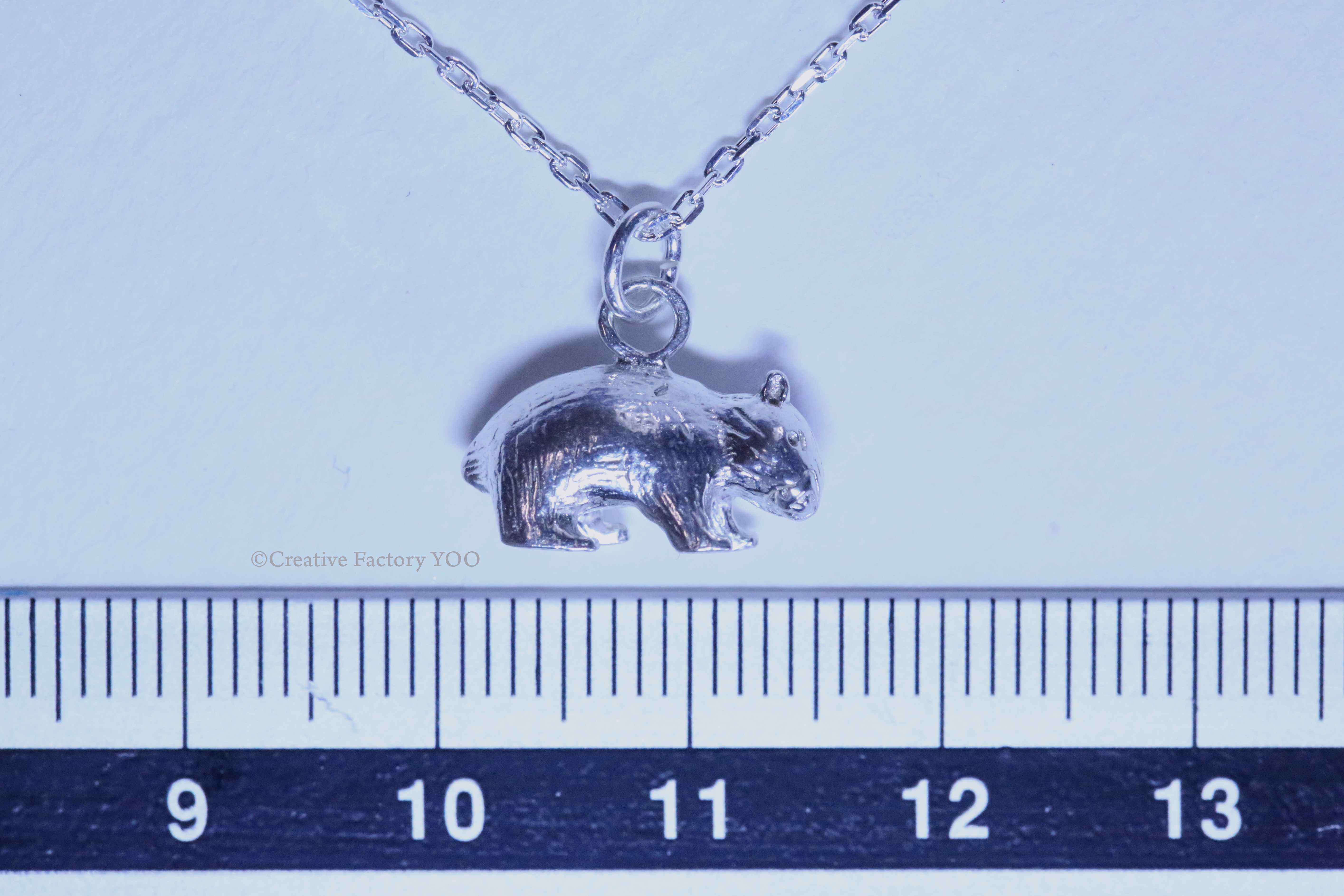 Common Wombat Pendant with Chain