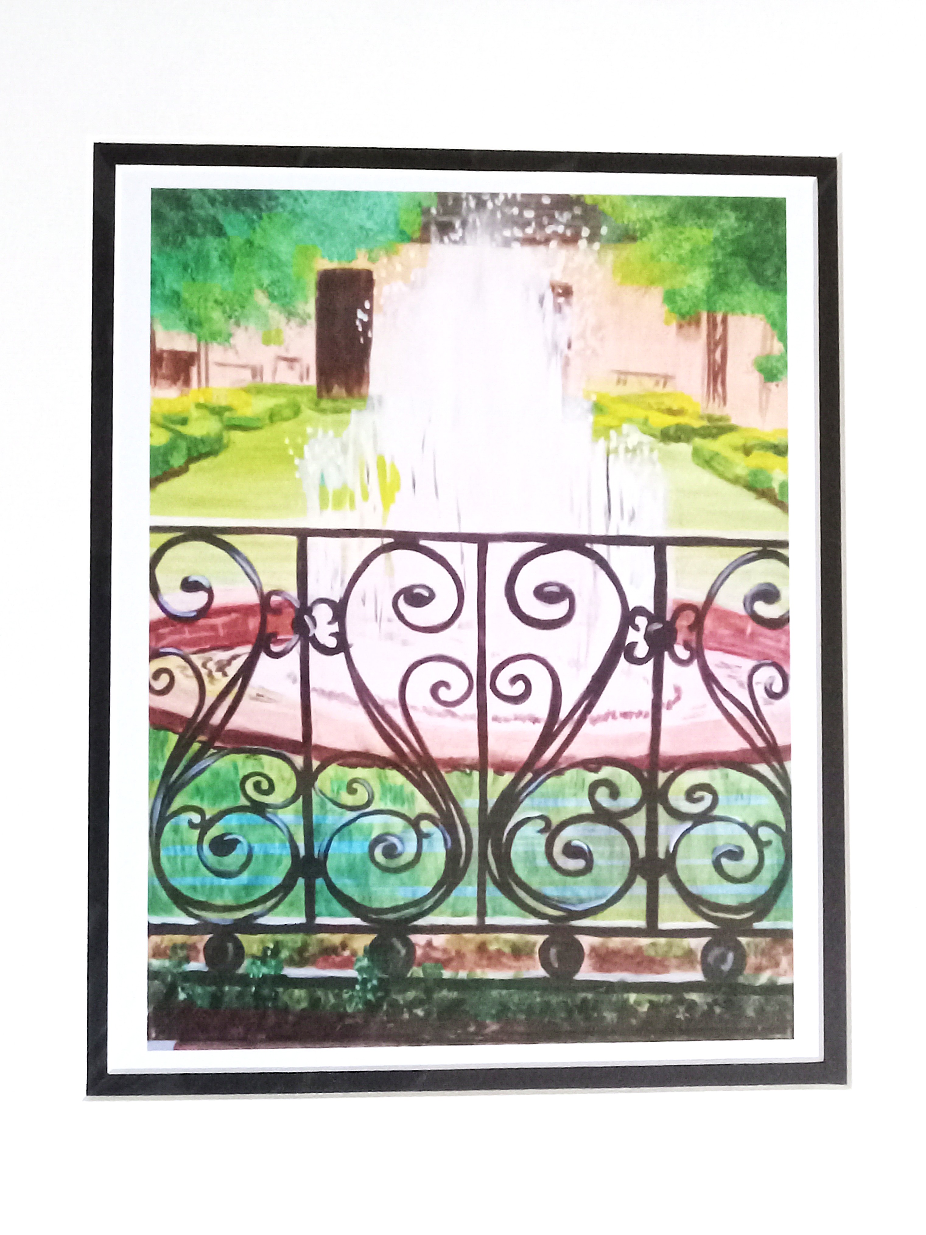 Landscapes of Bayou Bend Series "Garden Fountain" 