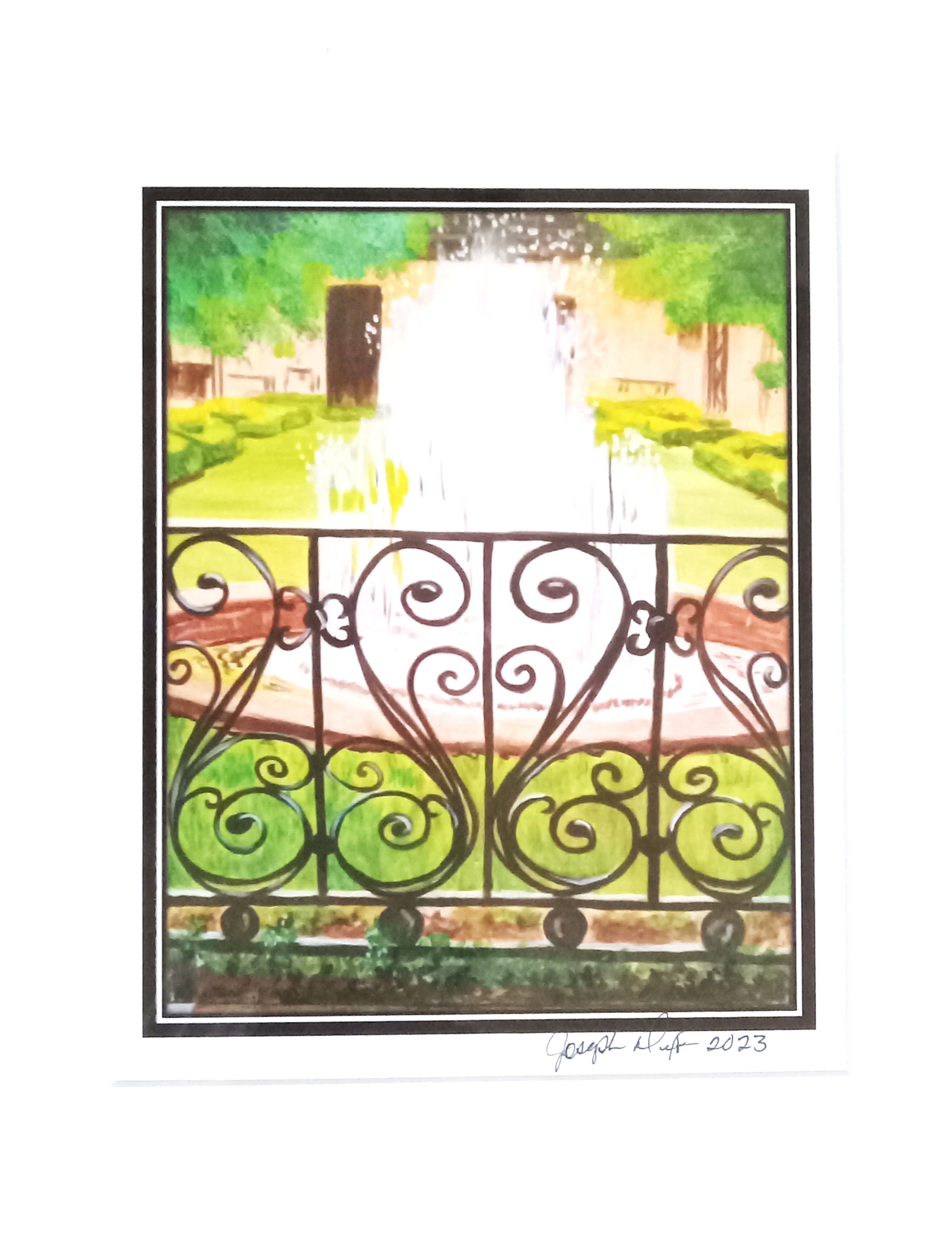 Landscapes of Bayou Bend Series "Garden Fountain"