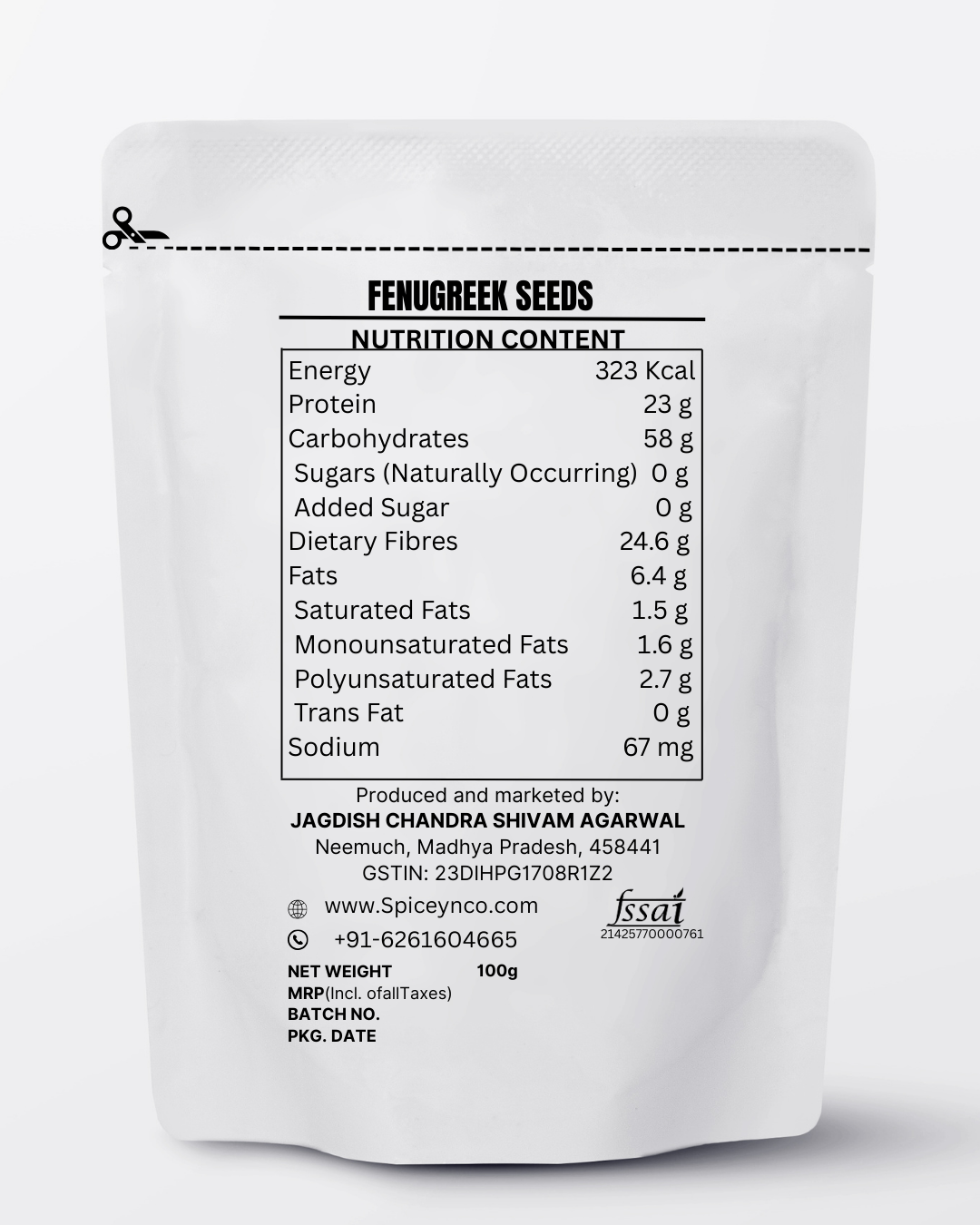 SpiceyNCo Premium Fenugreek Seeds 250 g – 100% Natural Superseed | For Blood Sugar Control, Hormonal Balance & Digestive Wellness