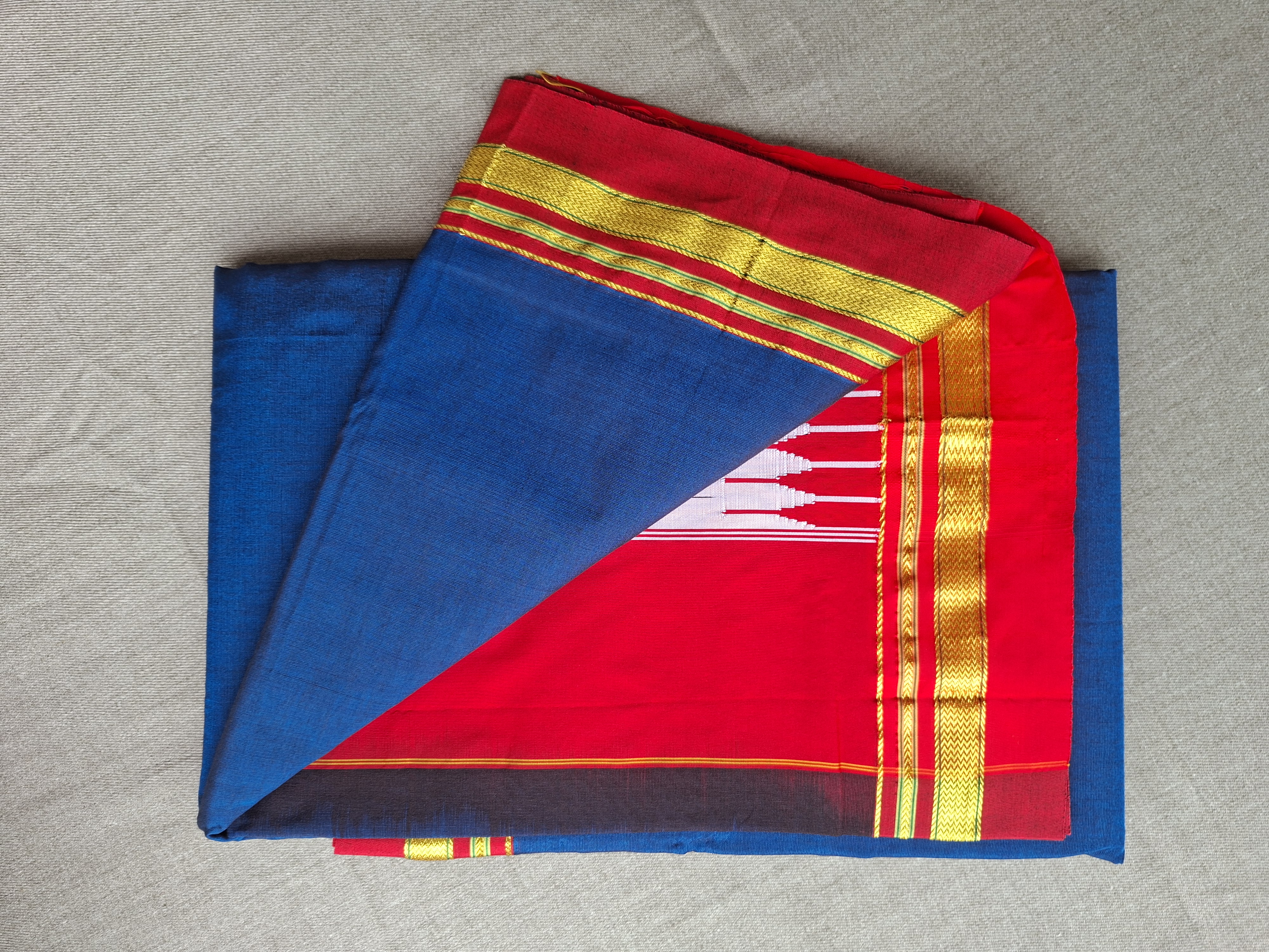 Traditional plain Cotton Saree-(GPRBRB-69)