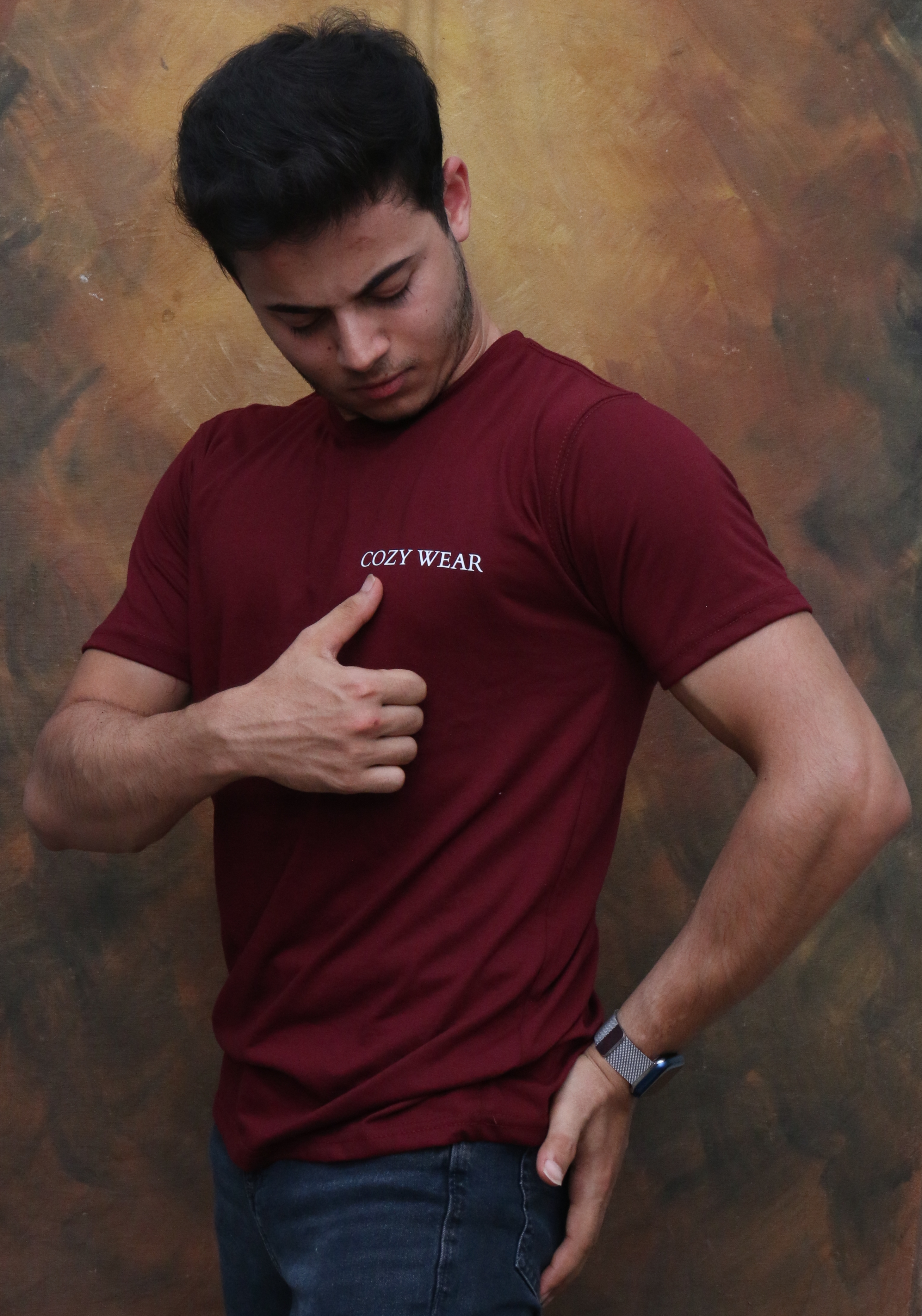COZY WEAR Maroon T-Shirt