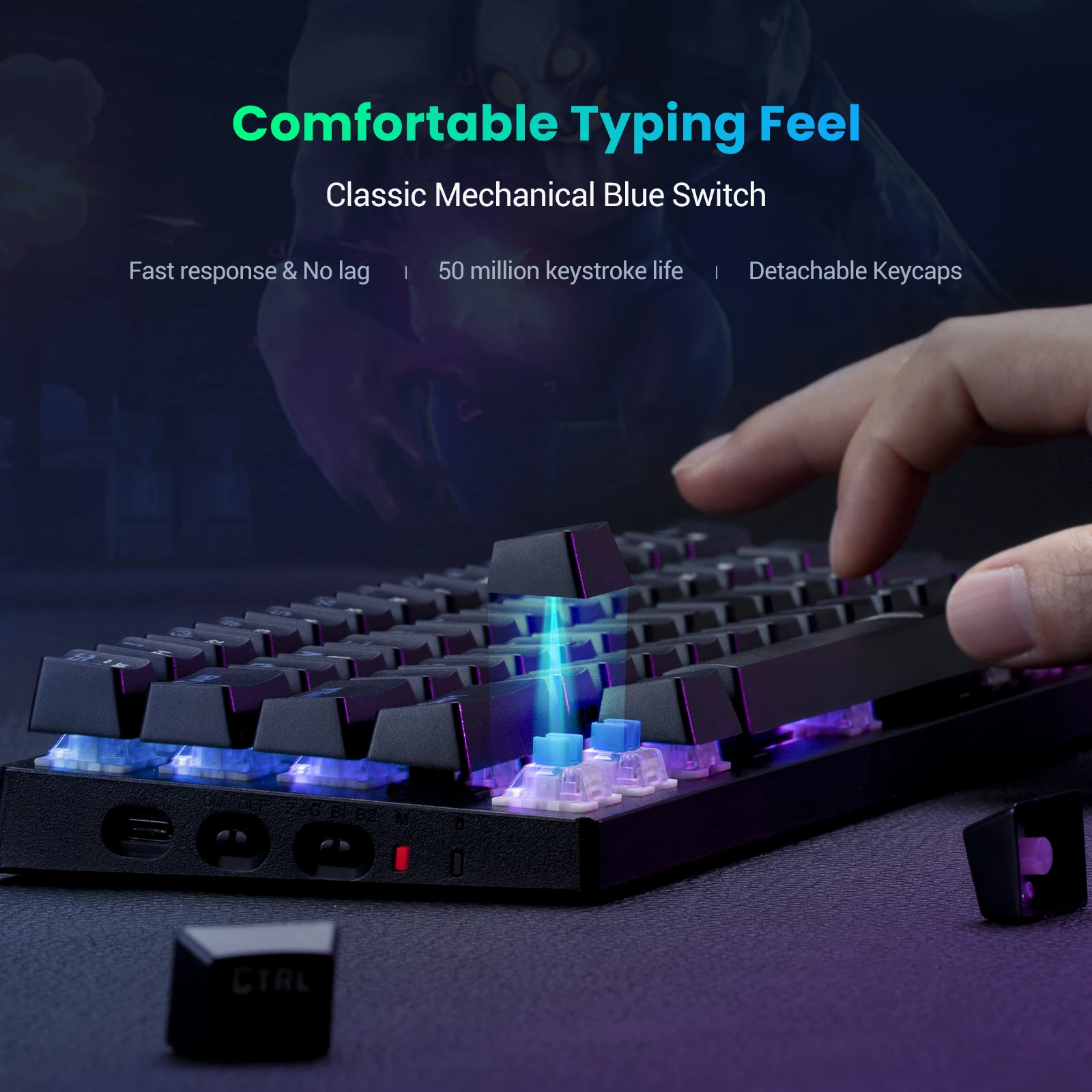 Teclado 60% / RGB Gaming Multimodo
