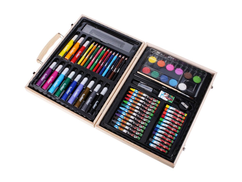 Kufřík výtvarných potřeb dřevěný Krtek