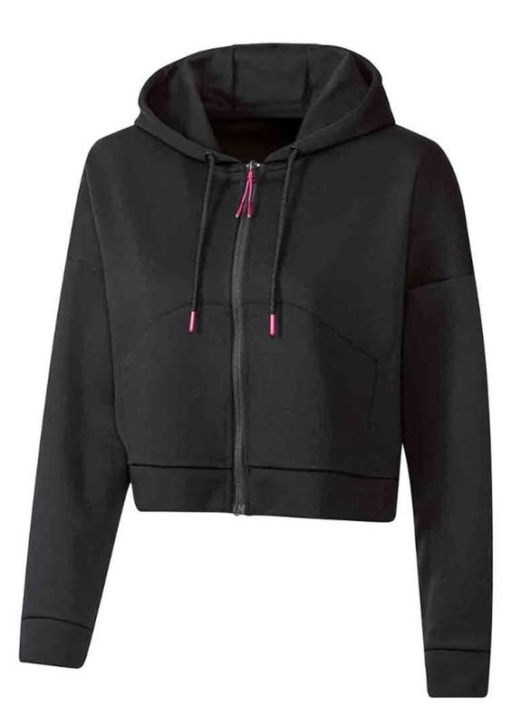 Dámská černá mikina s kapucín Crivit