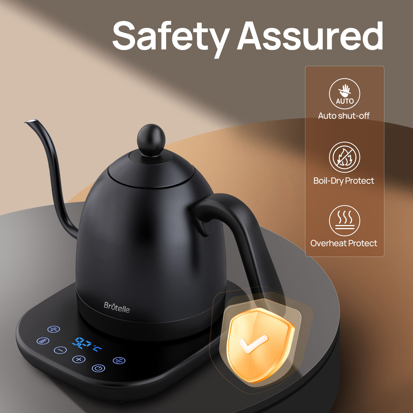 Brutelle Electric Gooseneck Kettle