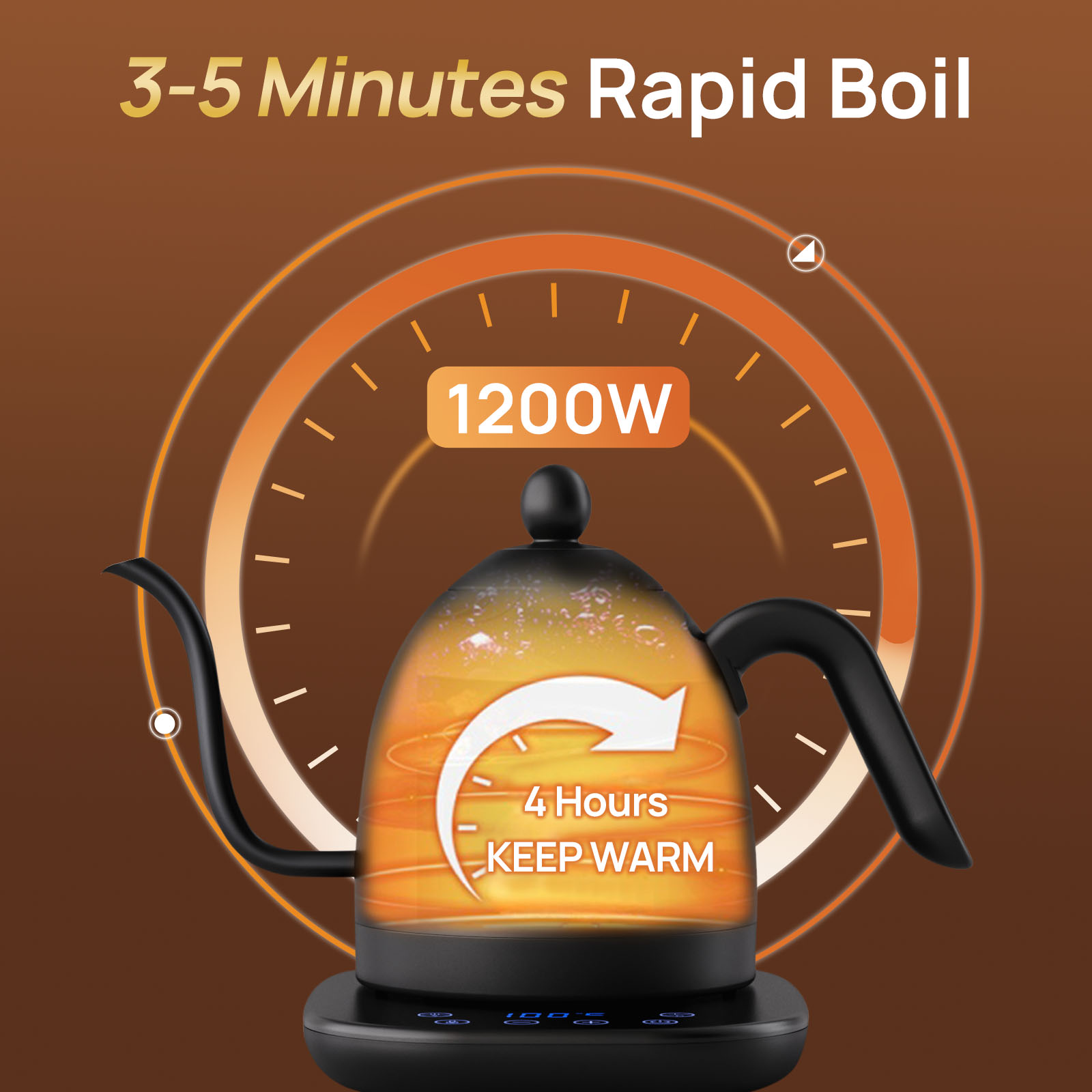 Brutelle Electric Gooseneck Kettle