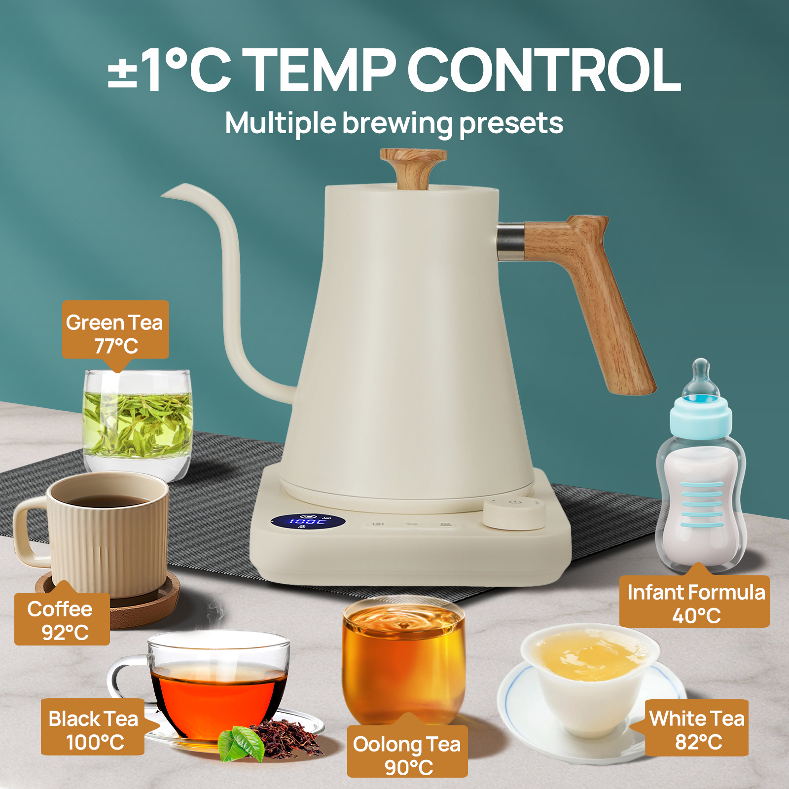 Brutelle Electric Gooseneck Kettle